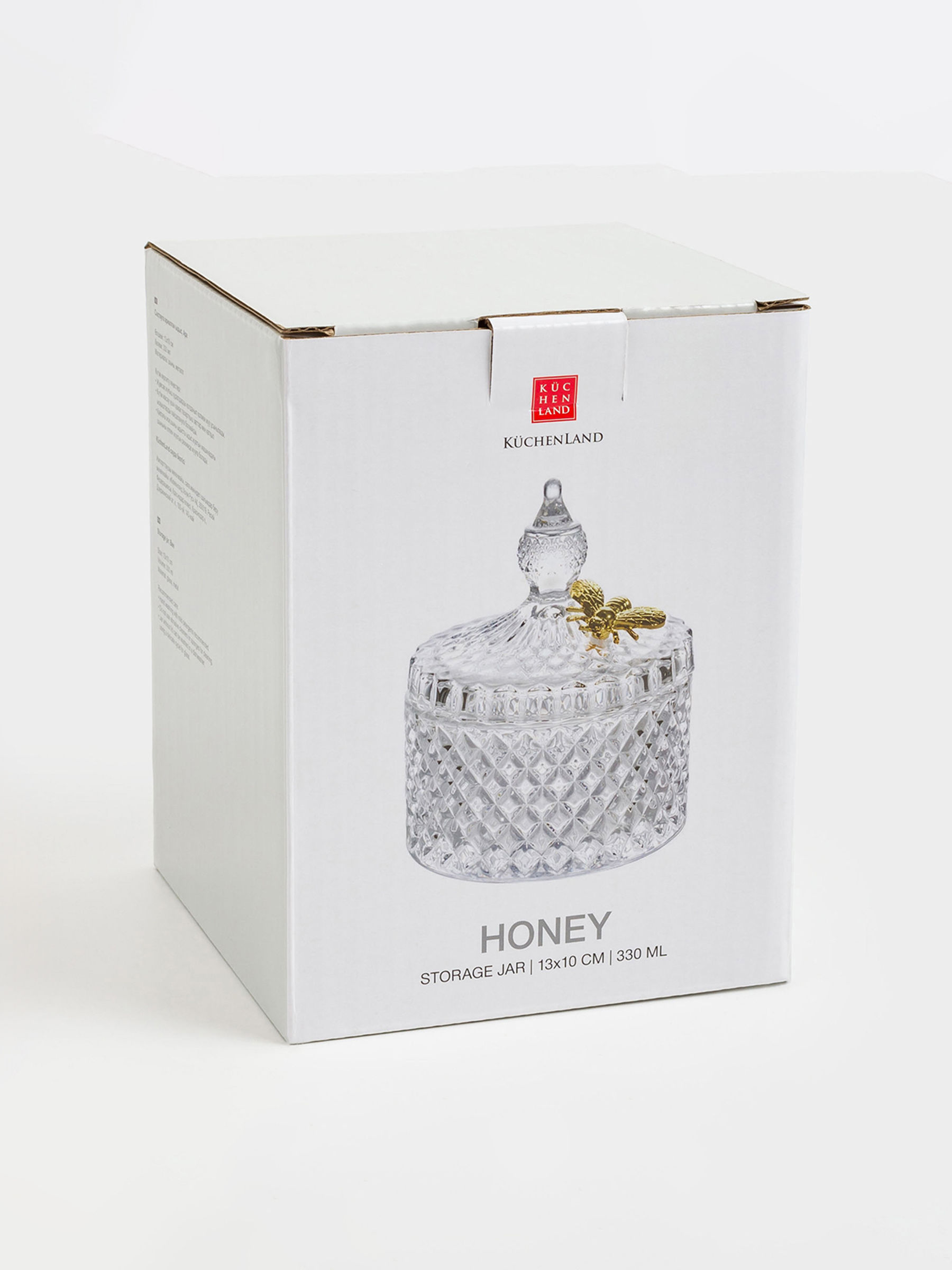 Сақтауға арналған ыдыс, 13х10 см, 330 мл, шыны Р/металл, Ара, Honey      , image-6