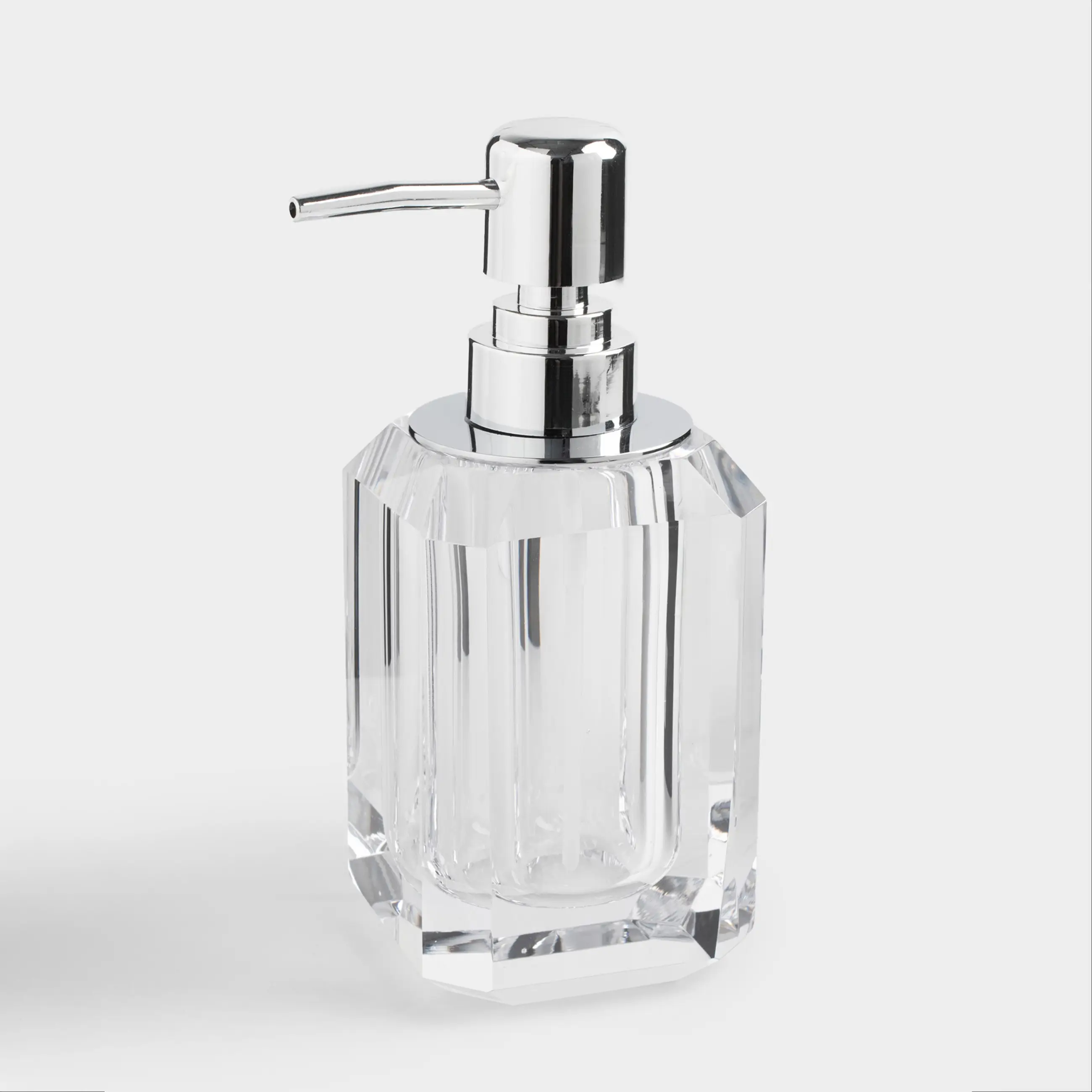 Диспенсер для жидкого мыла, 200 мл, стекло/металл, Грани, Shower Crystal Glance, image-0