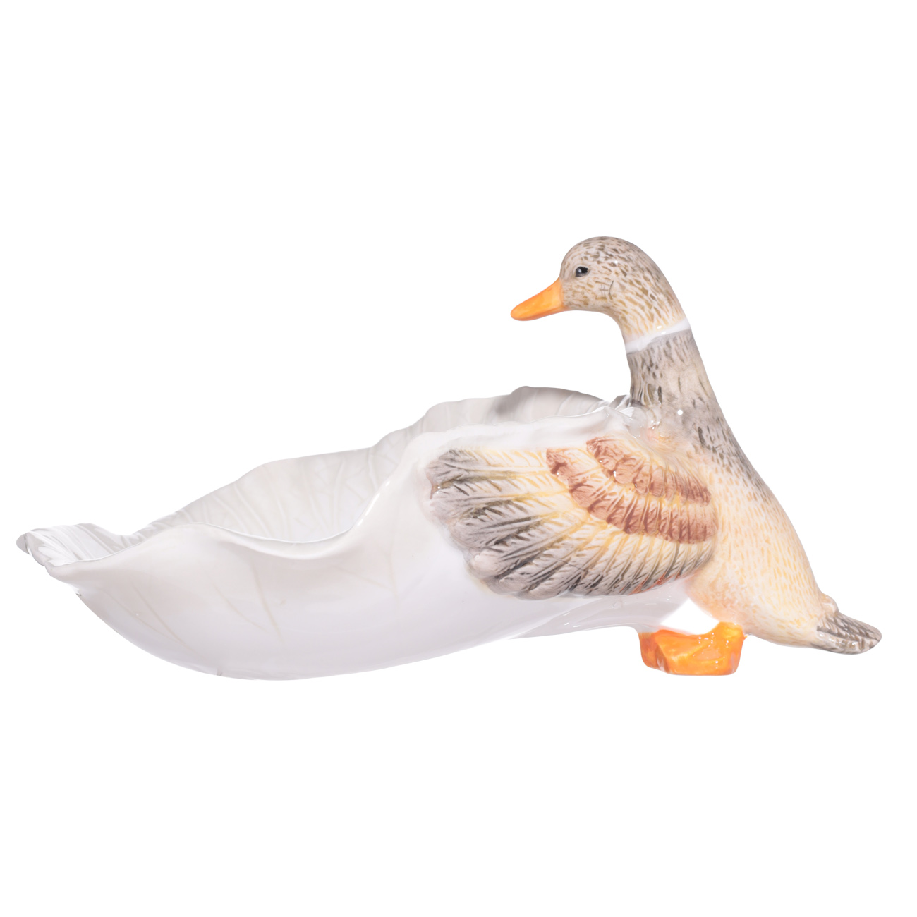 Терең табақша, 19х3 см, керамика, Жапырақ үйрек, Duck, image-0
