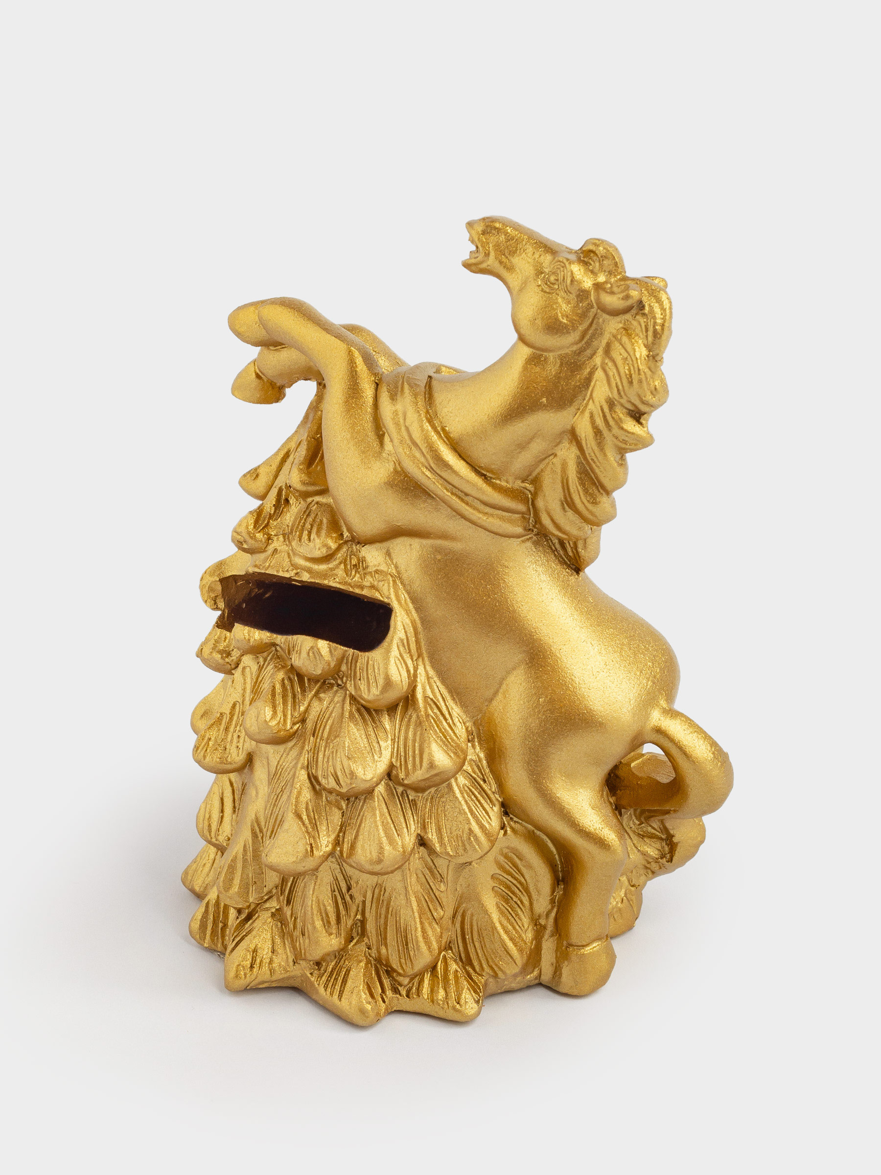 Ақша жәшігі, 10 см, полирезин, алтын, Жылқы, Horse gold, image-3