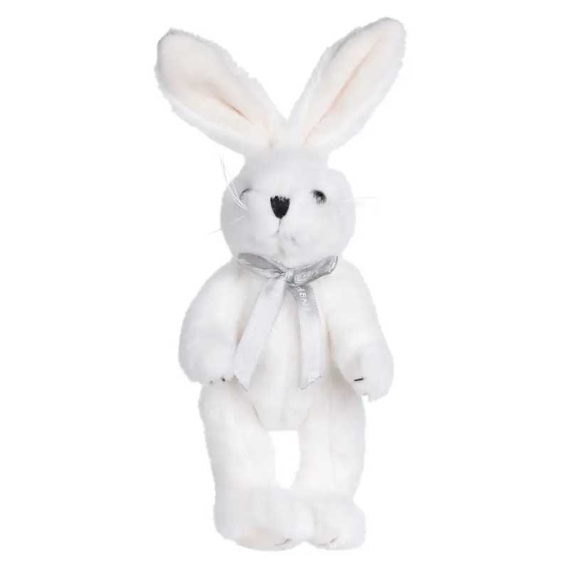 Игрушка, 20 см, мягкая, с подвижными лапами, полиэстер, белая, Кролик, Rabbit toy ,image-0