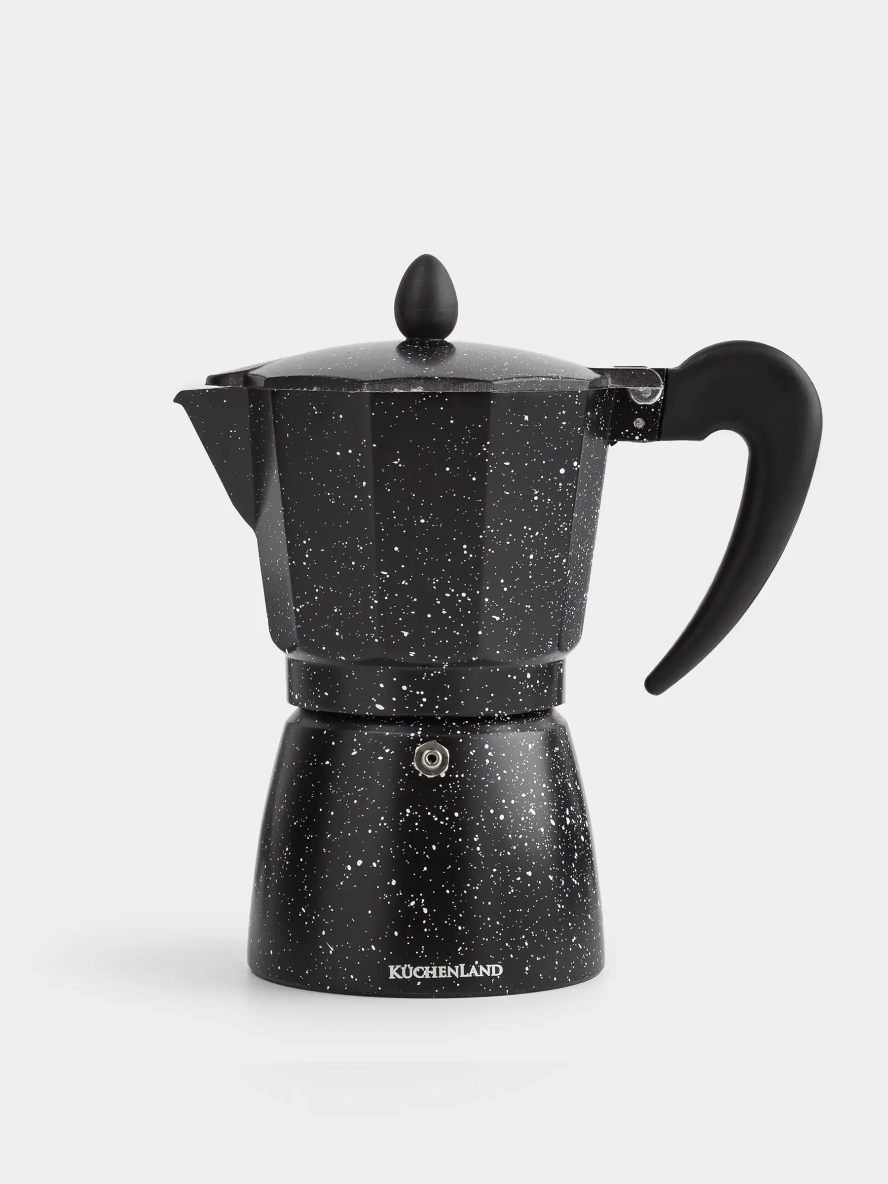 Кофеварка гейзерная, 300 мл, алюминий/пластик, черная, в крапинку, Espresso