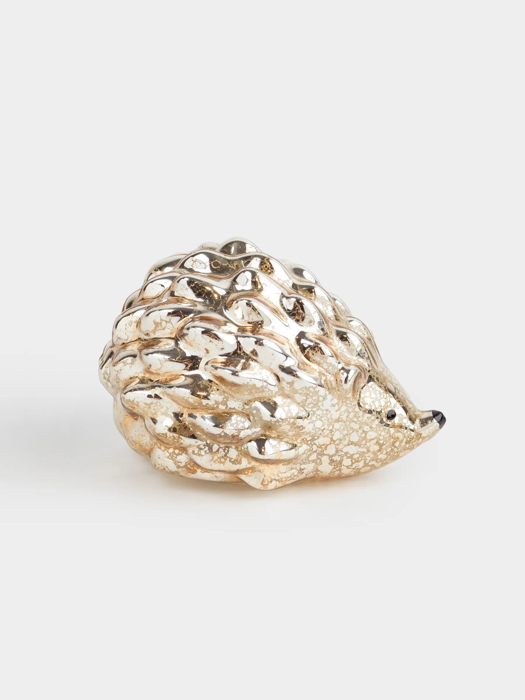 Мүсінше, жарықтандырылған, 11 см, шыны, шампан, Кірпі, Patina, image-0