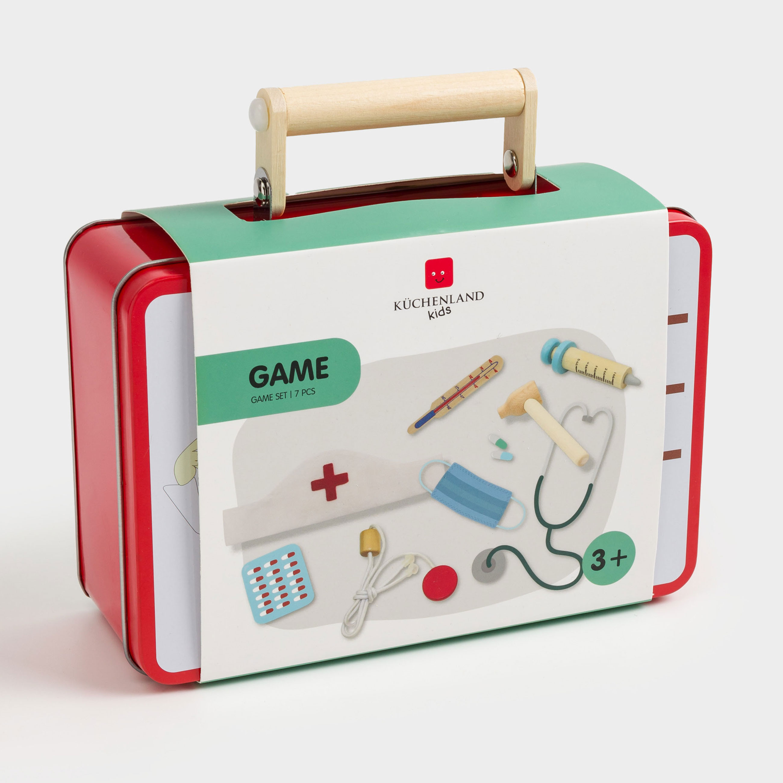 Ойын жинағы, 8 зат, ағаш/металл, чемодандағы дәрігер жинағы, Game, image-6