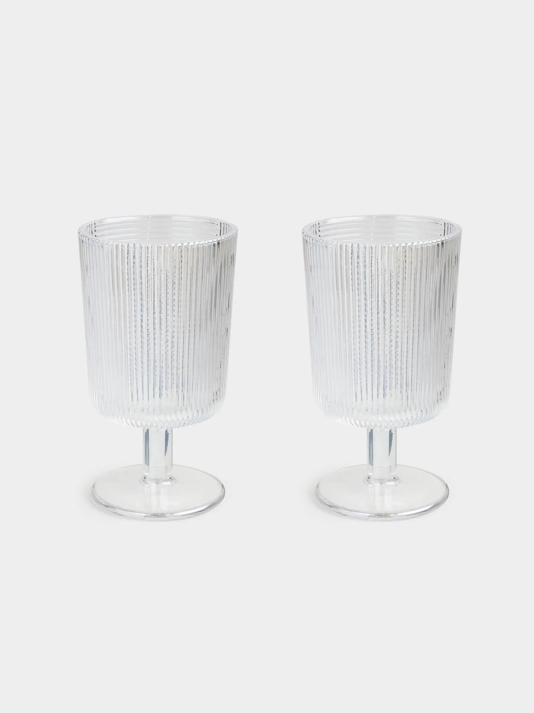 Бокал-кубок для вина, 260 мл, 2 шт, стекло Р, перламутр, Stripy, image-0