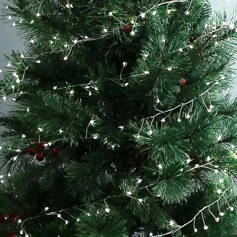 Гирлянда электрическая, 10 м, 480 ламп, 8 режимов, белая, Капли, Christmas ,image-0