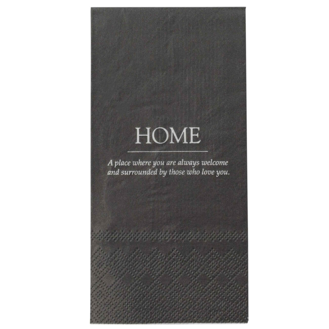 Салфетки бумажные, 33х33 см, 20 шт, прямоугольные, черные, Home, Course изображение № 1
