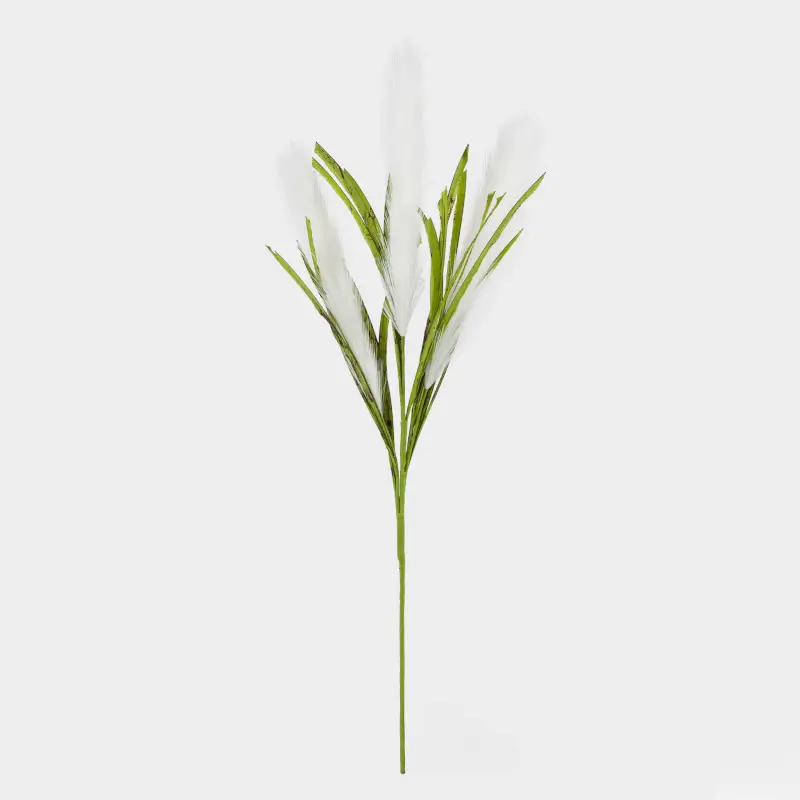 Ветка декоративная, 80 см, полиэстер/бумага, Белый камыш, Pampas ,image-0