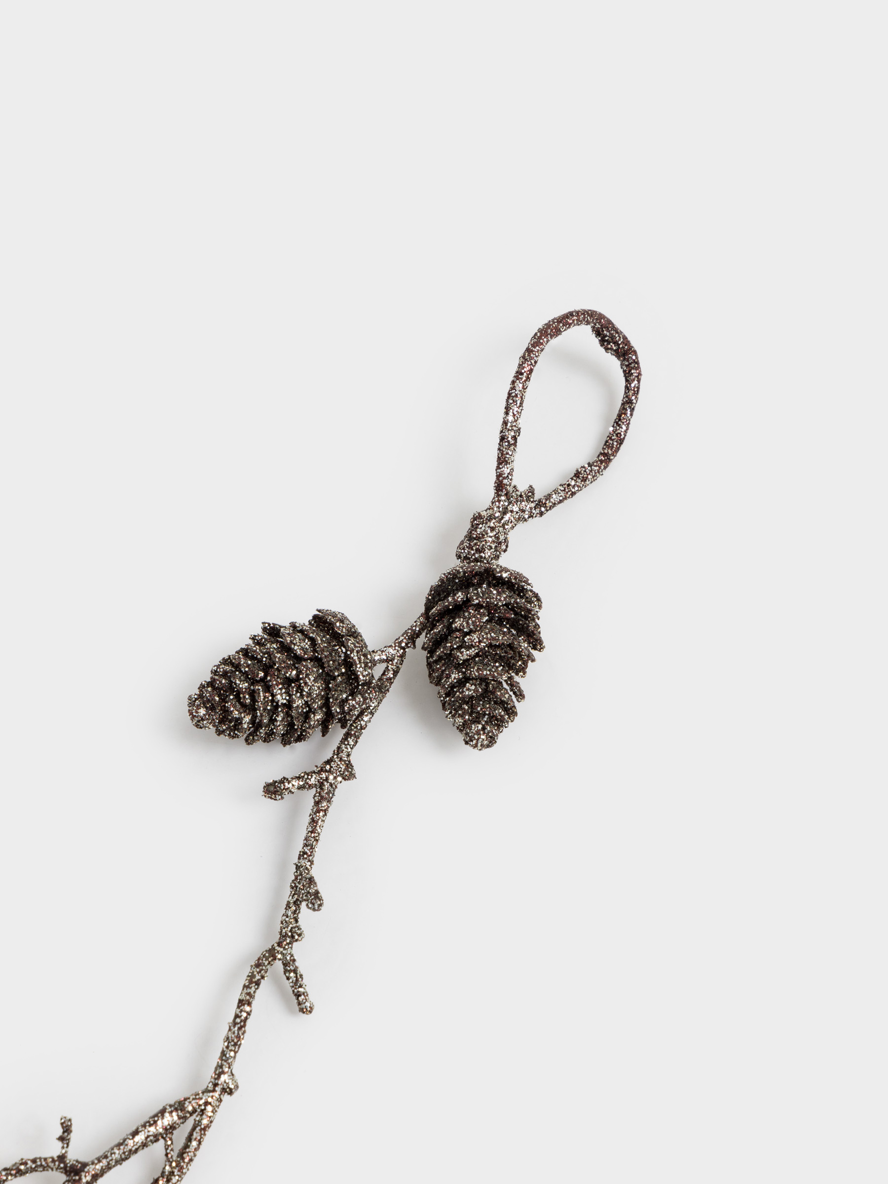 Сәндік гирлянд, 1,5 м, аспалы, пластик, қола, Шырша бүршігі, Bronze decor, image-4