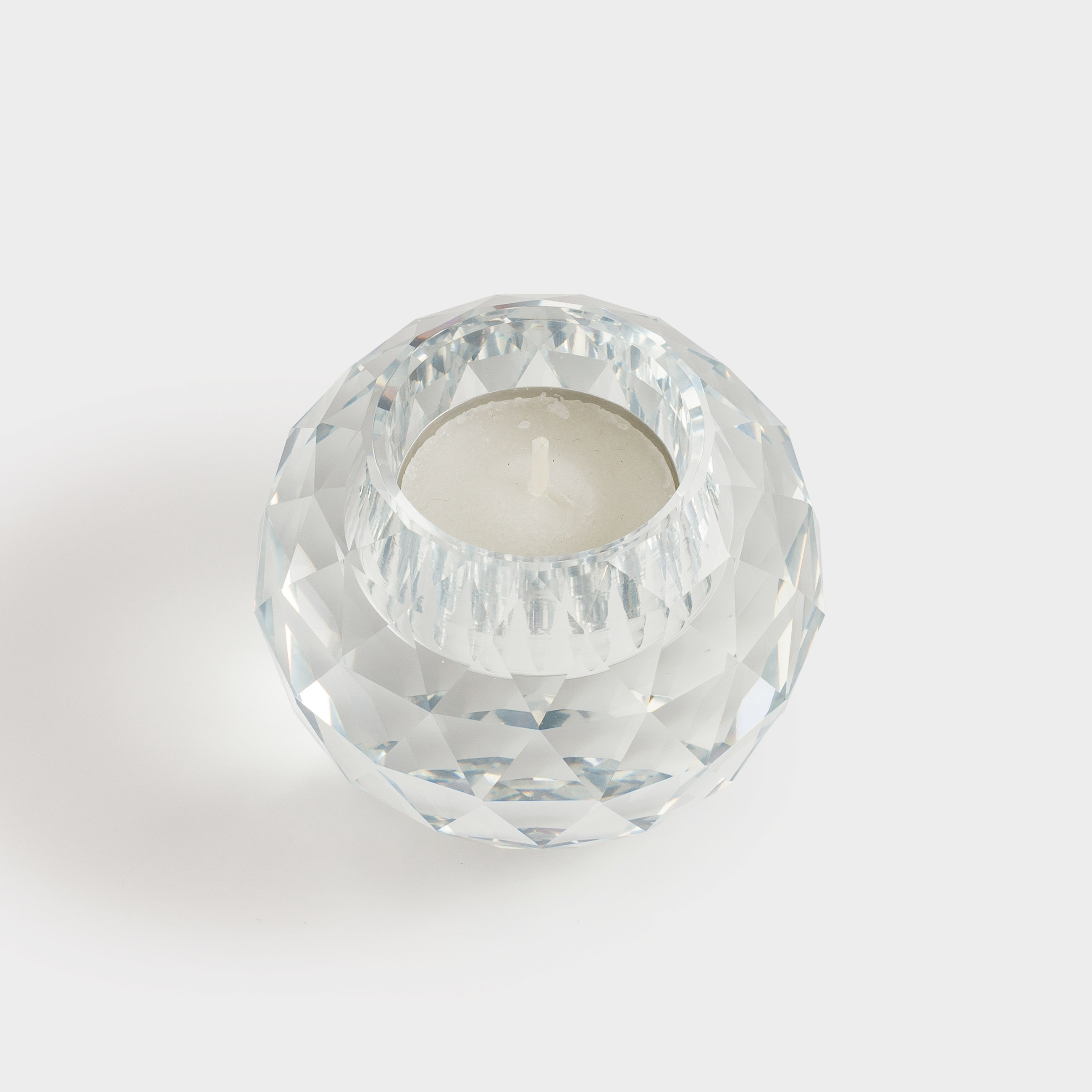Подсвечник, 7 см, для чайной свечи, кристальное стекло, Сфера, Lux crystal, image-2