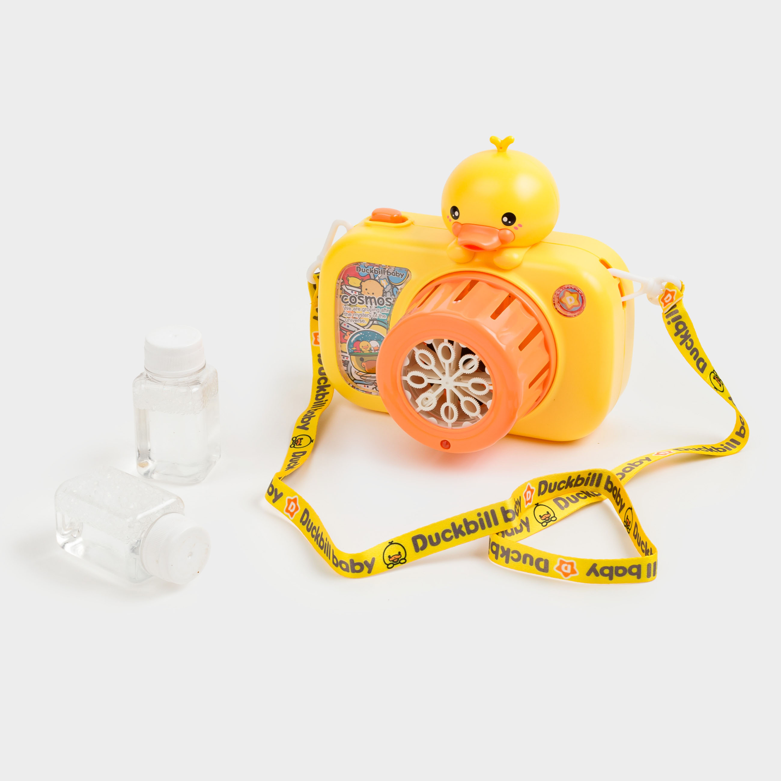 Генератор мыльных пузырей, 10 см, пластик, желтый, Утенок с фотоаппаратом, Duck yellow, image-9