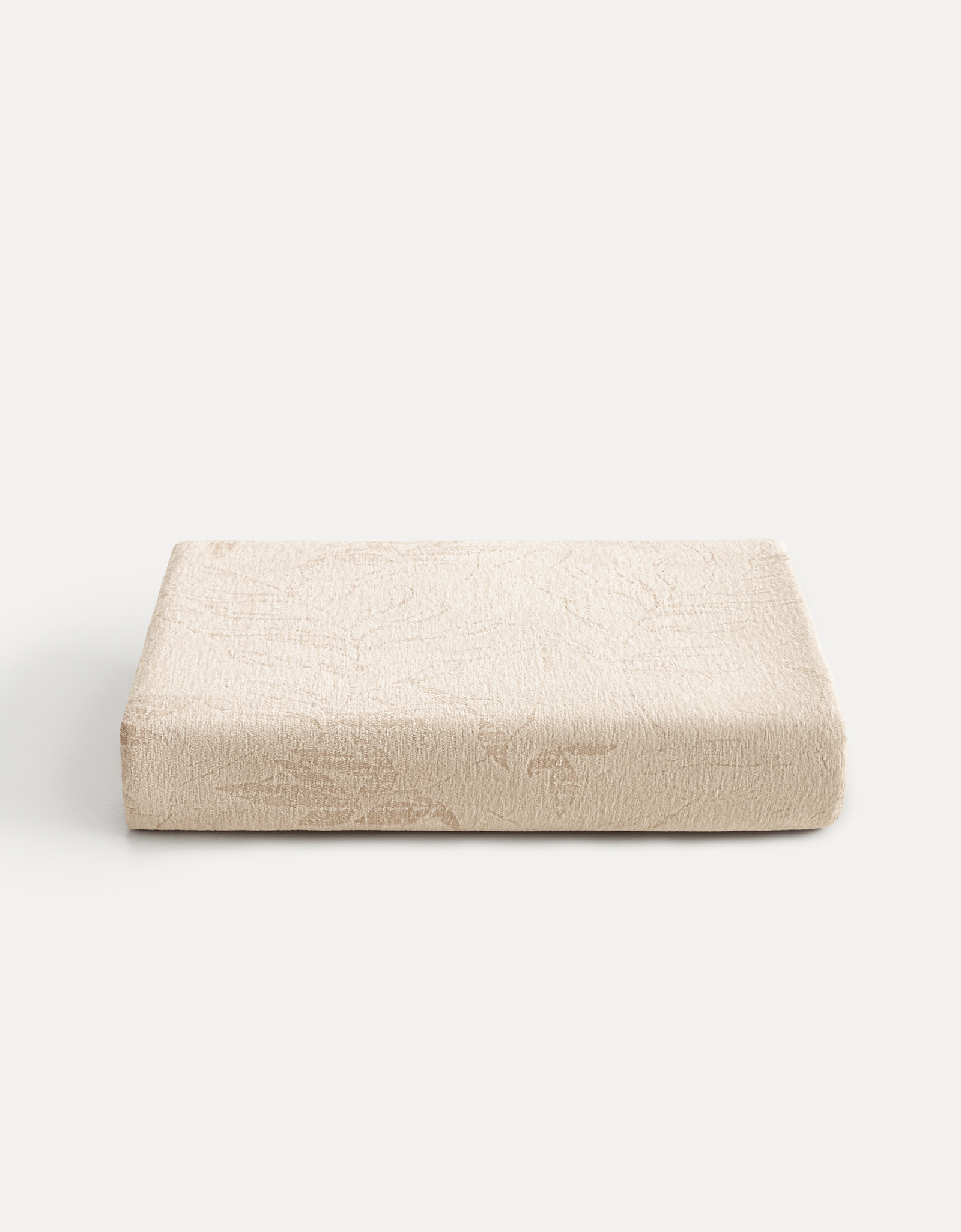 Скатерть, 160х160 см, жаккард, шенилл, бежевая, Ветви, Texture branches, image-0