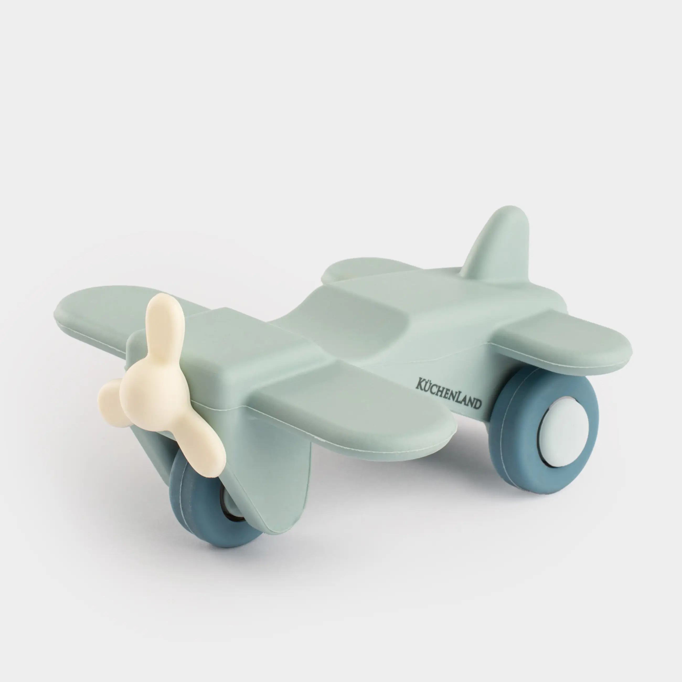 Игрушка, 11х5 см, силикон, голубая, Самолет, Kiddy