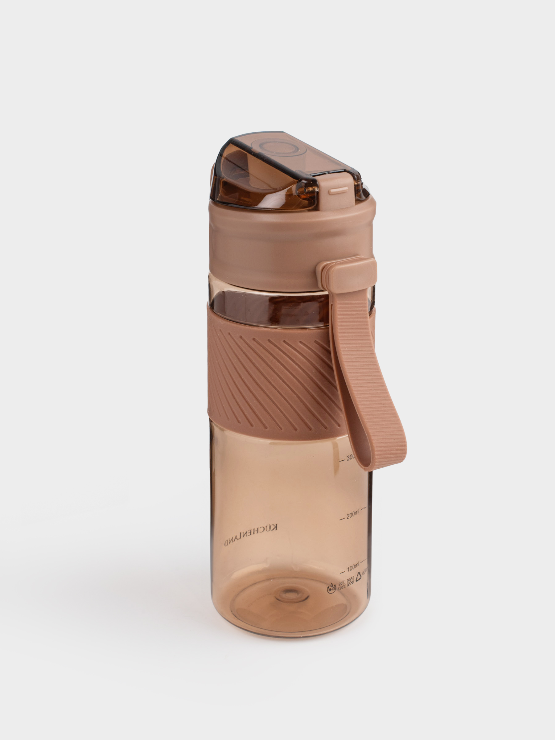 Суға арналған бөтелке, 600 мл, пластик/силикон, қоңыр, Sport, image-2
