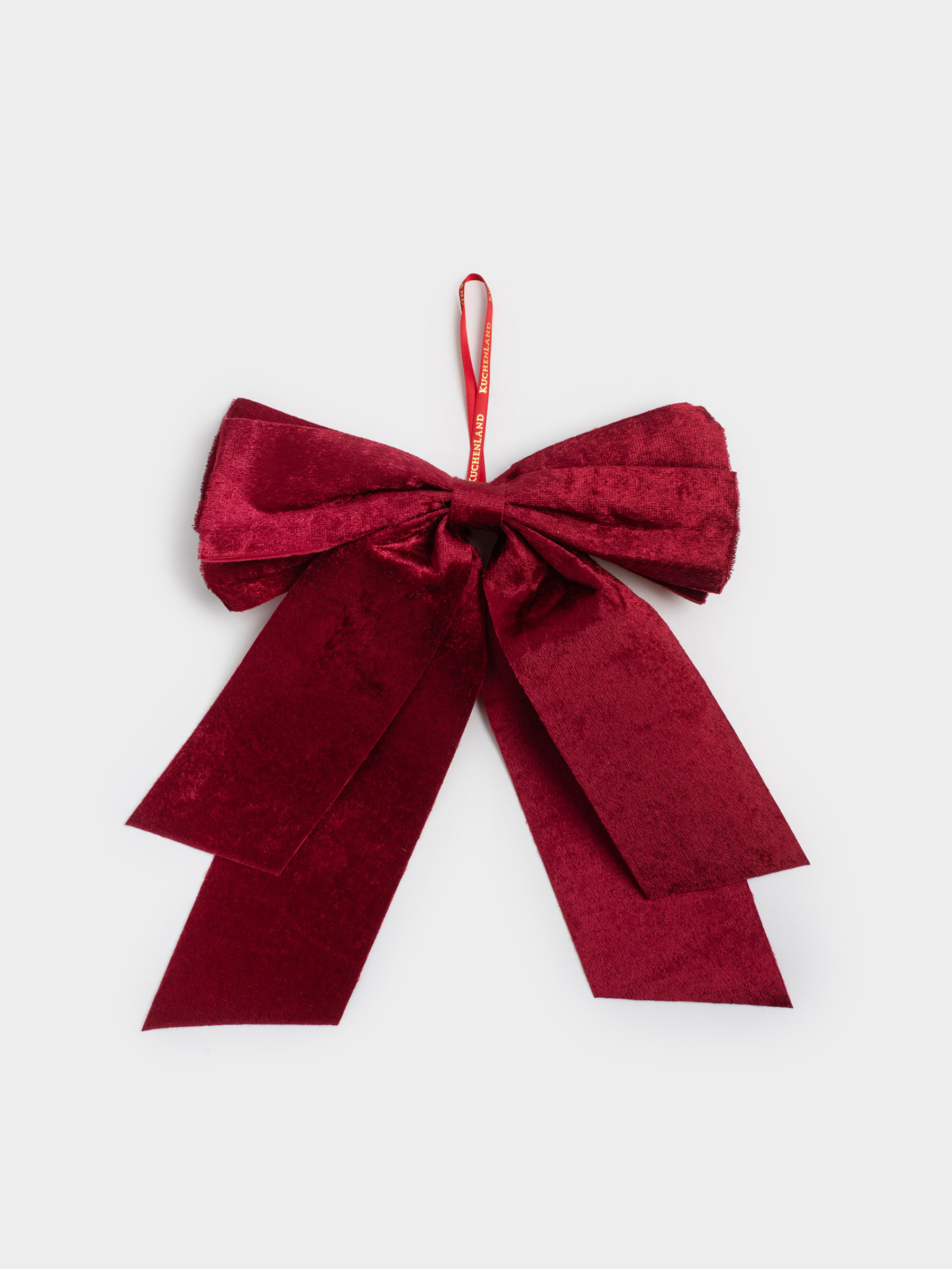 Украшение декоративное, 27 см, полиэстер, красное, Бант, Bow velvet, image-0