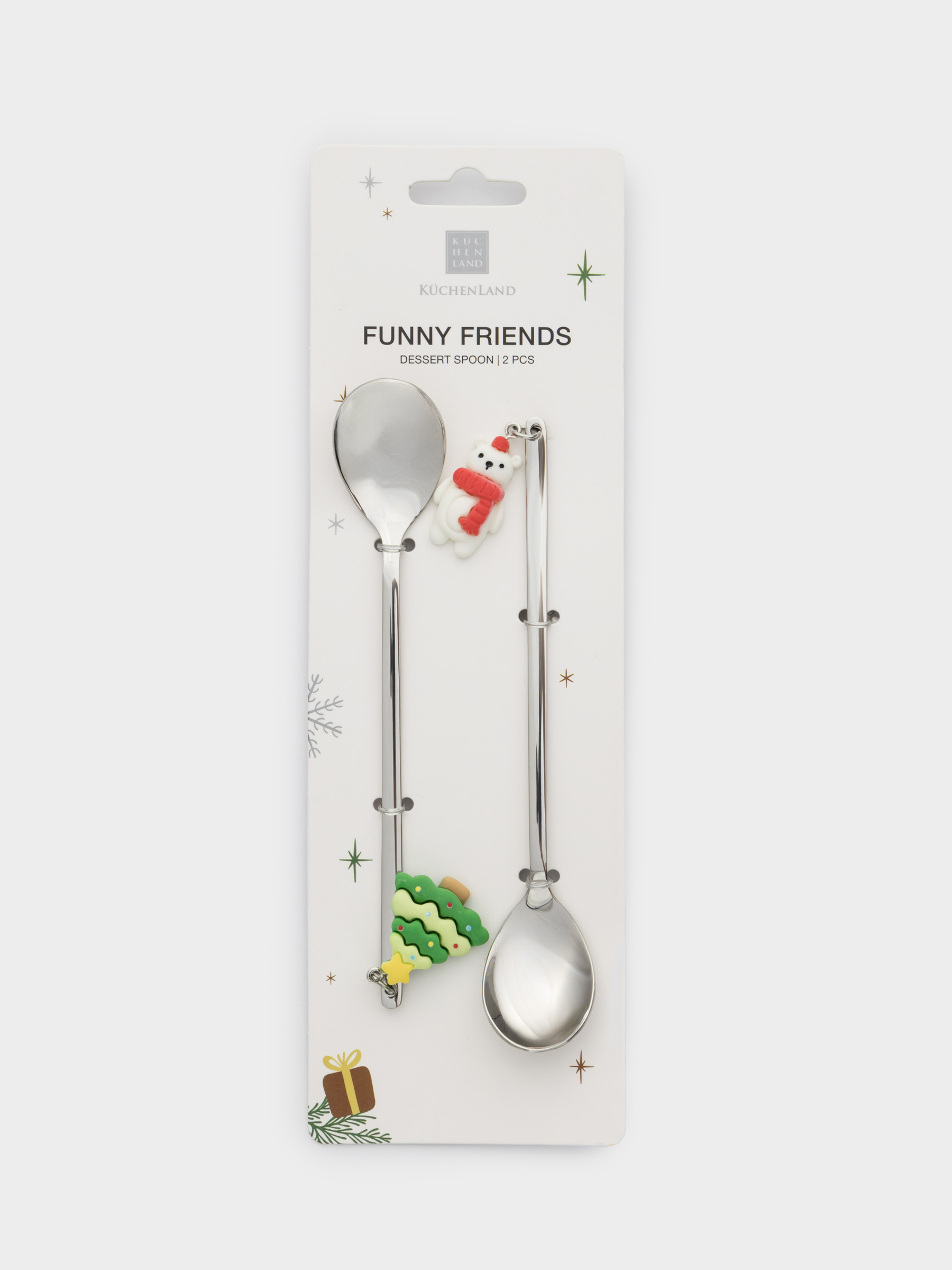 Десерт қасығы, 14 см, 2 дана, болат, күміс, Қонжық/Аққұтан, Funny friends, image-4