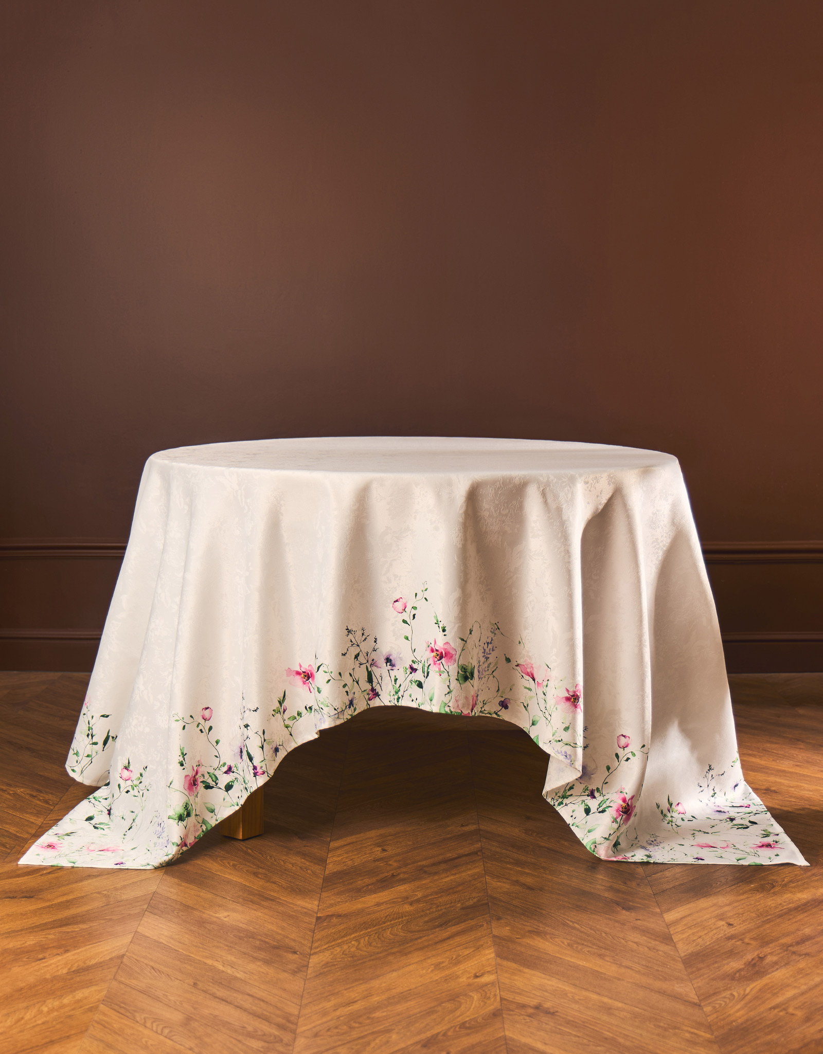 Скатерть, 170х250 см, жаккард, полиэстер, белая, Весенние цветы, Petal serenity, image-10