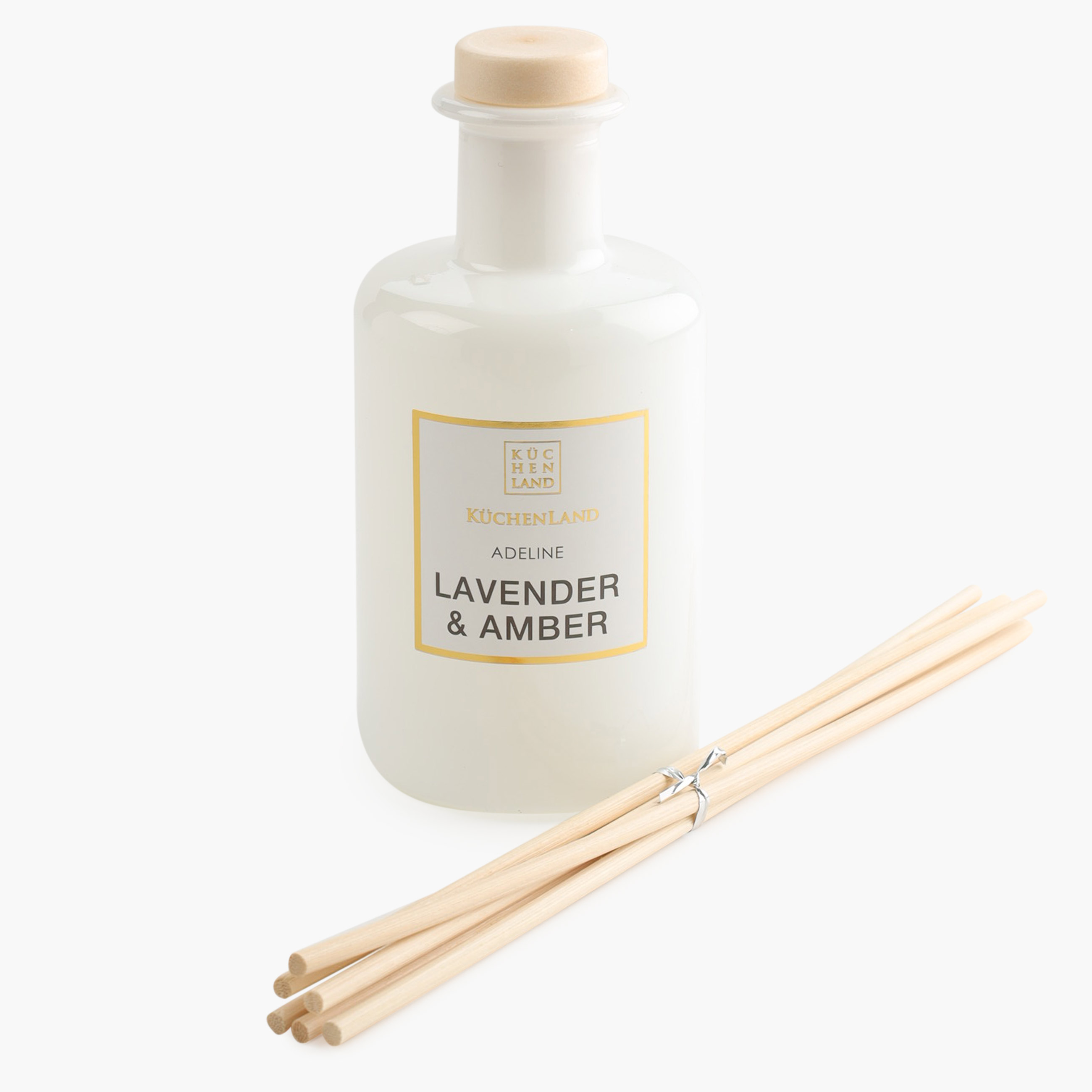 Ароматический диффузор, 230 мл, белый, Lavender and Amber, Adeline, image-1