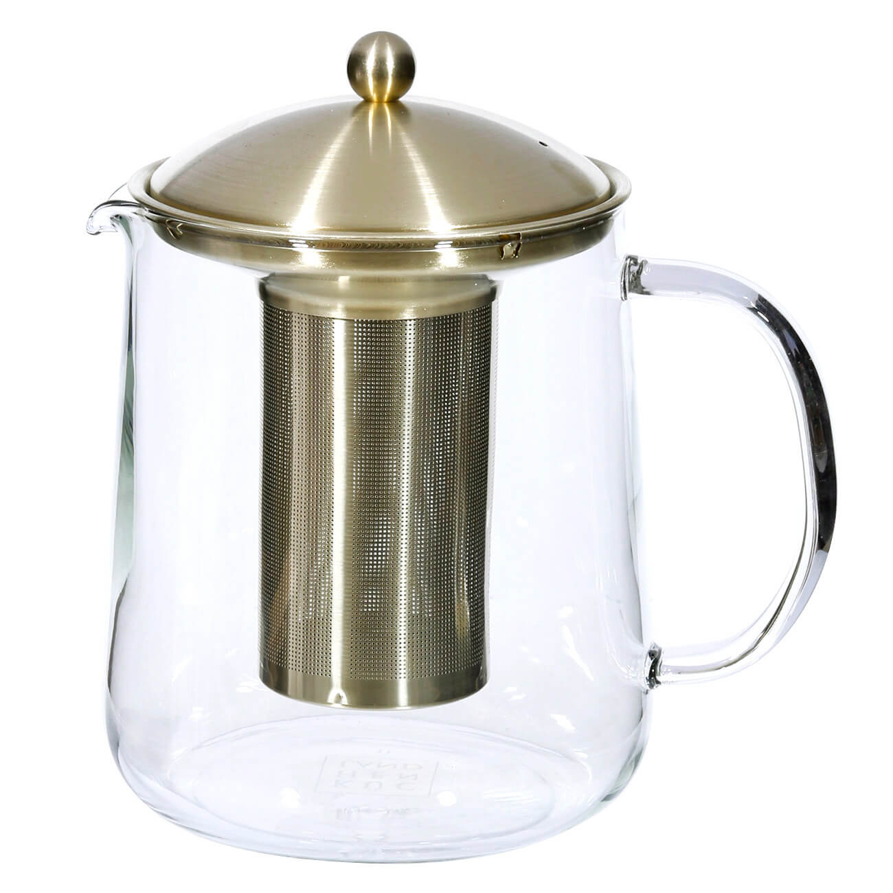 Чайник заварочный, 1 л, стекло Б/сталь, золотистый, Macchiato изображение № 1