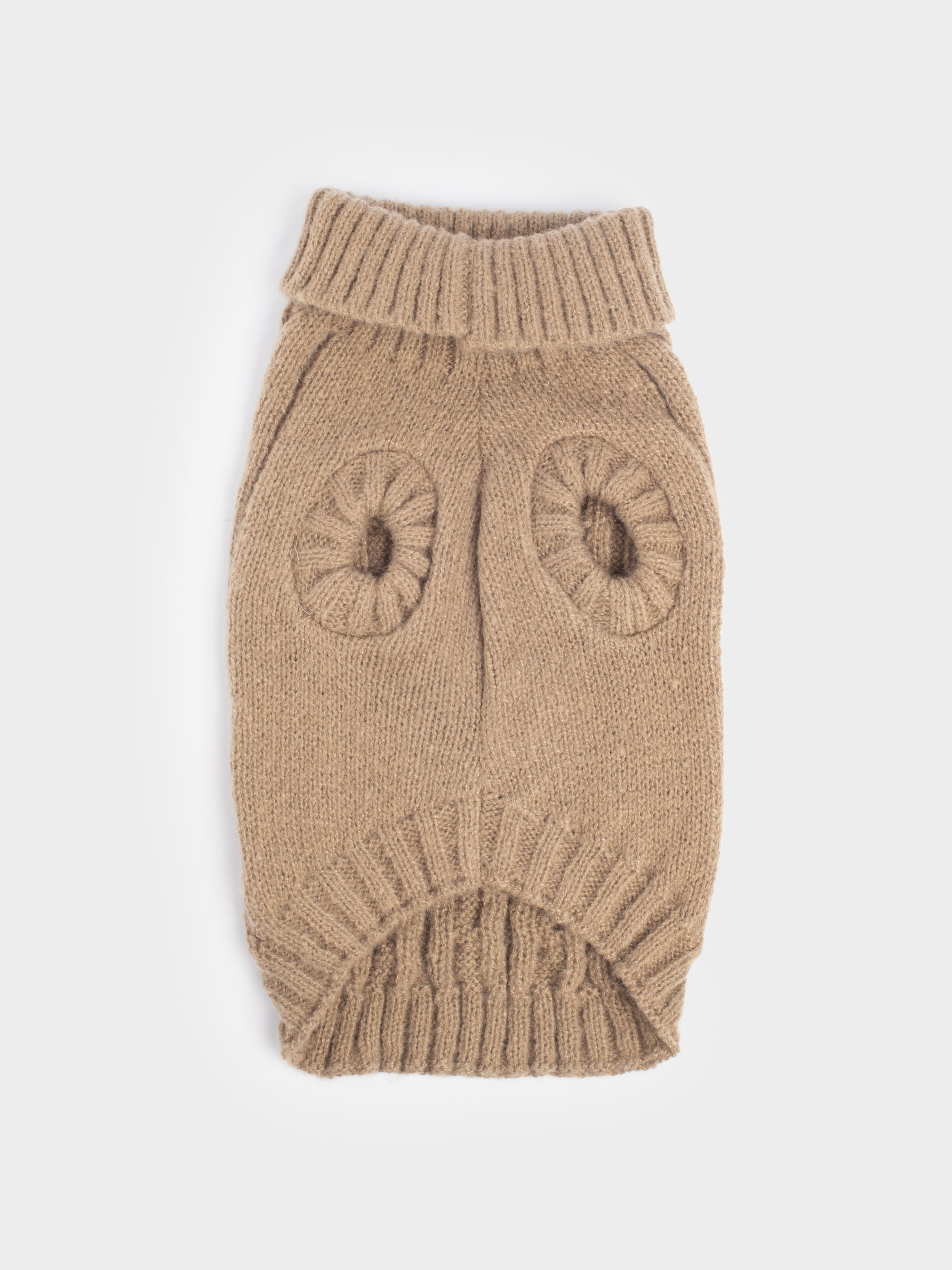 Жануарлар свитері, 38 см, өлшемі М, полиэстер, қоңыр, Өрімдер, Fashion pet, image-1