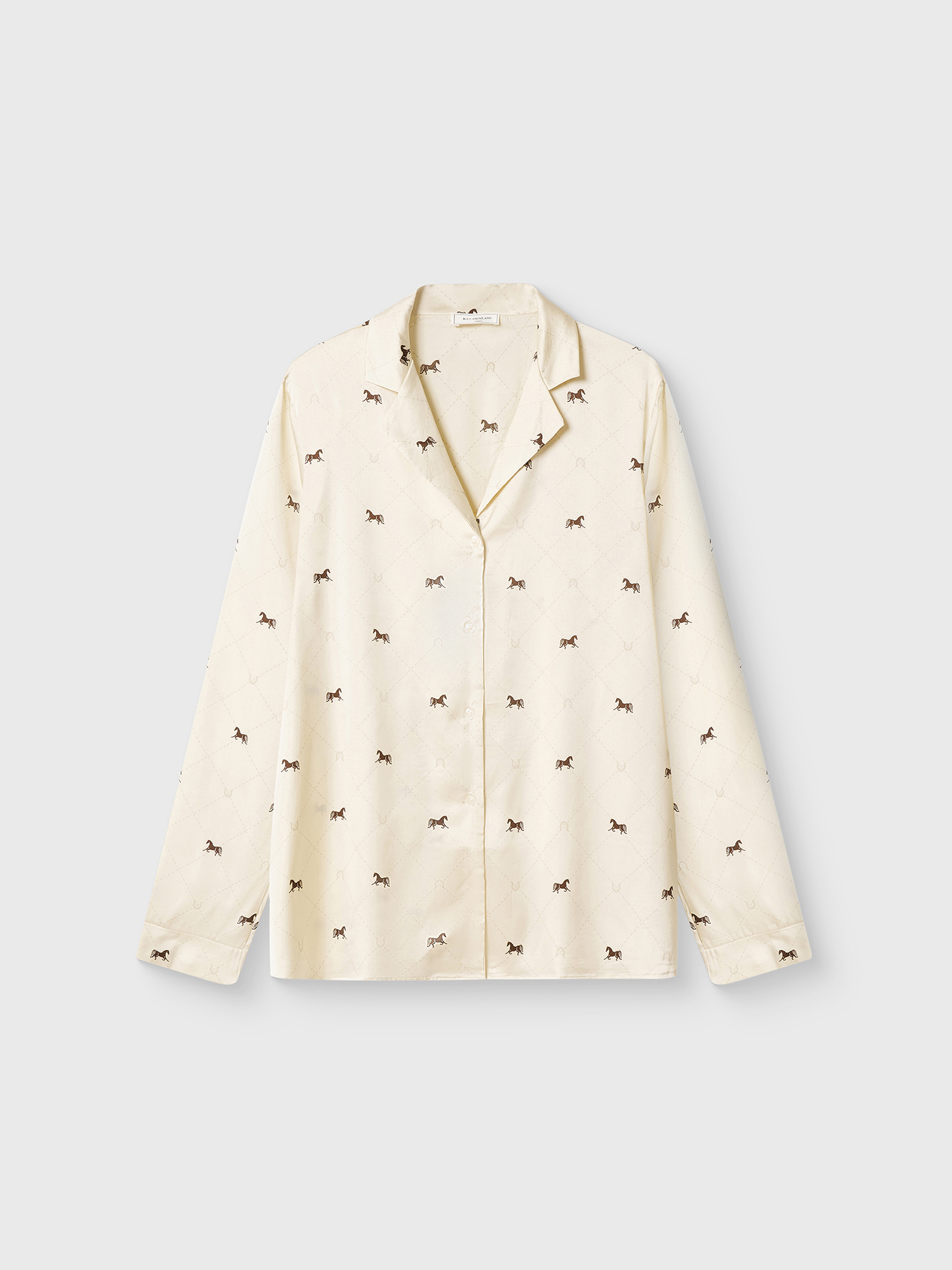 Әйелдер жейдесі, үйге арналған, өлшемі S, ұзын жеңді, полиэстер/эластан, сүт түстес, Жылқы, Luanne, image-5