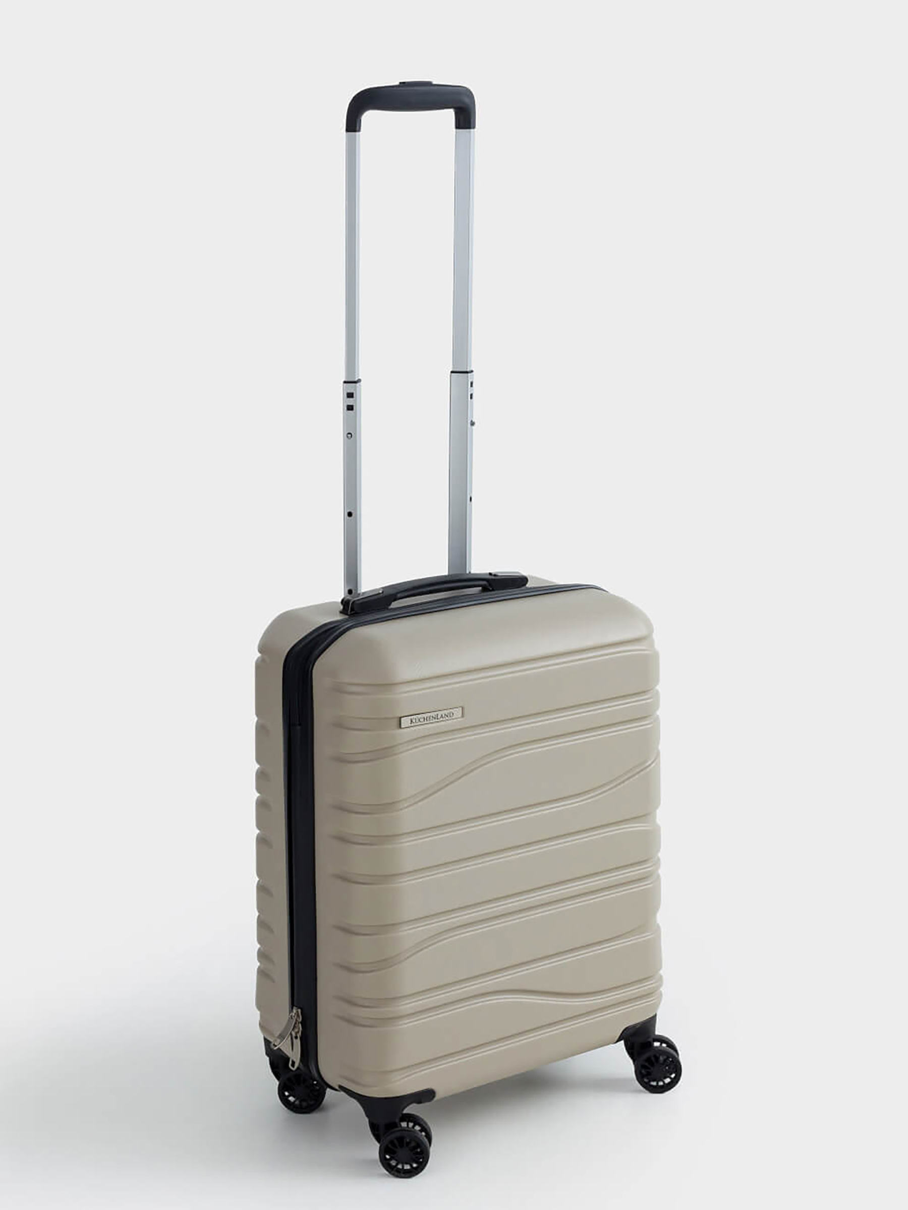 Чемодан S, 39х22х55 см, 2,7 кг, пластик, бежевый, Travel comfort, image-1