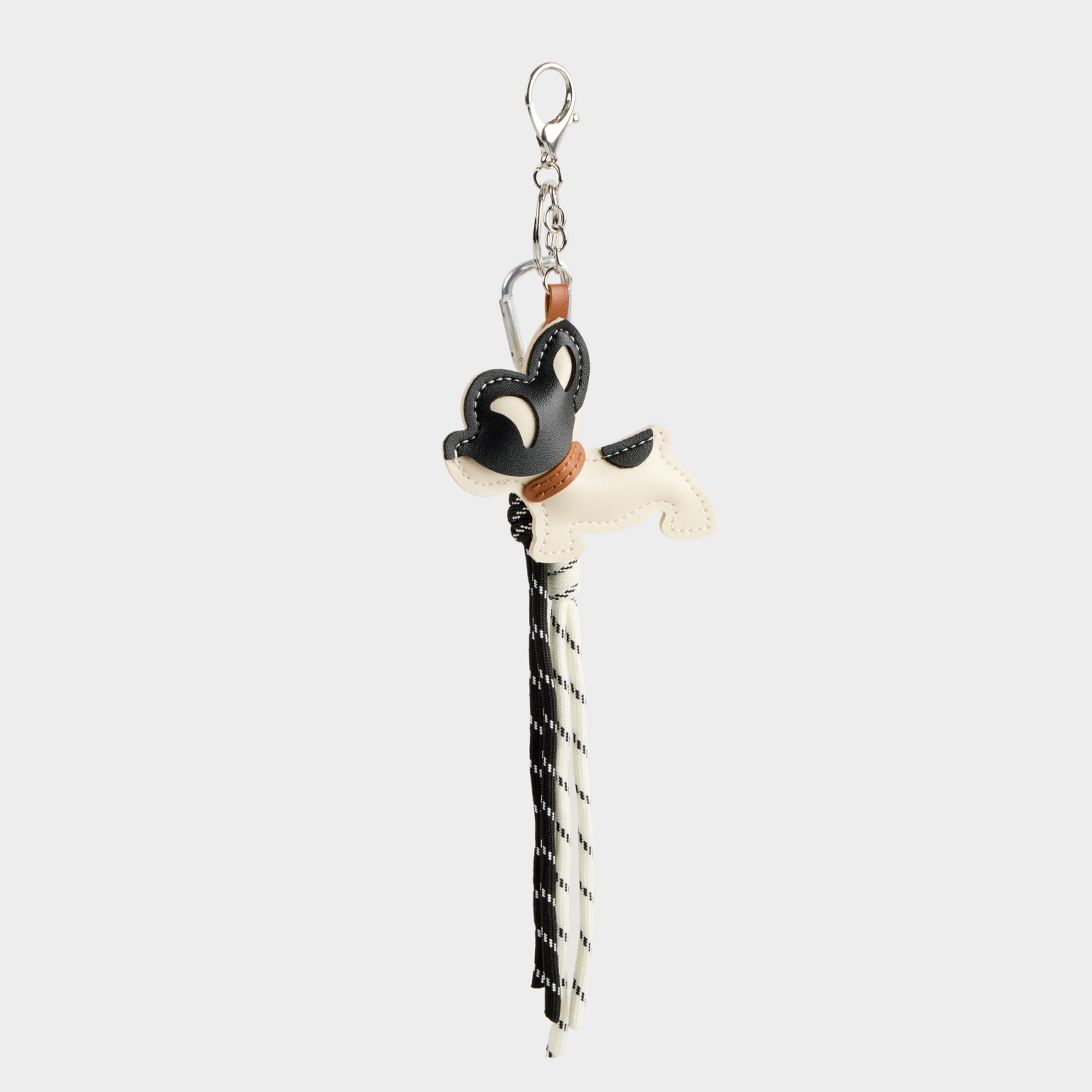 Салпыншақ, 25 см, полиуретан/металл, ақ және қара, Ит, Keychain toy