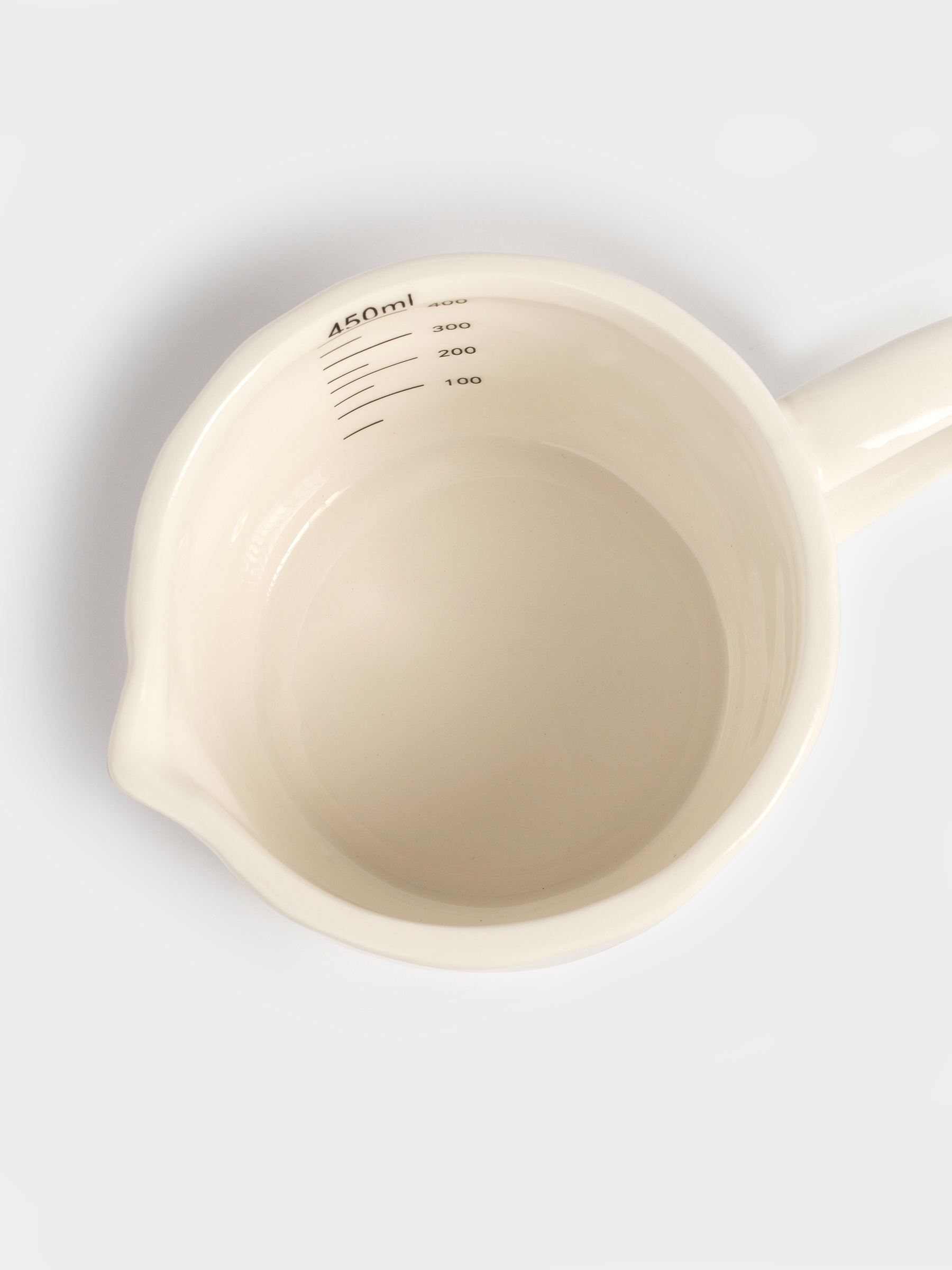 Өлшеуіш ыдыс, 450 мл, керамика, сүт түстес, Мыжылған әсер, Crumple kitchen, image-3