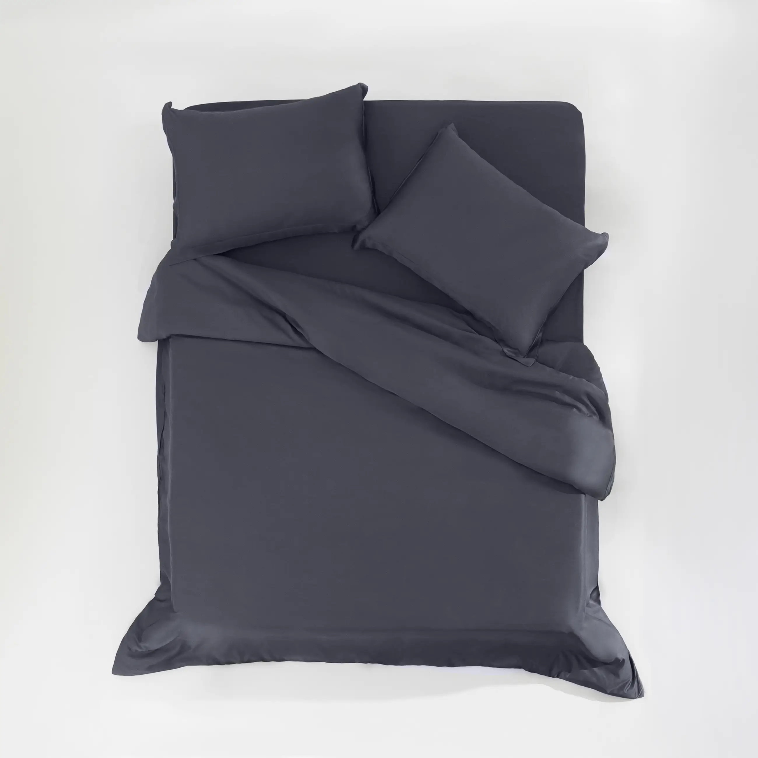 Төсек жабдықтарының жиынтығы, еуро, бамбук, қара көк, Pure bamboo