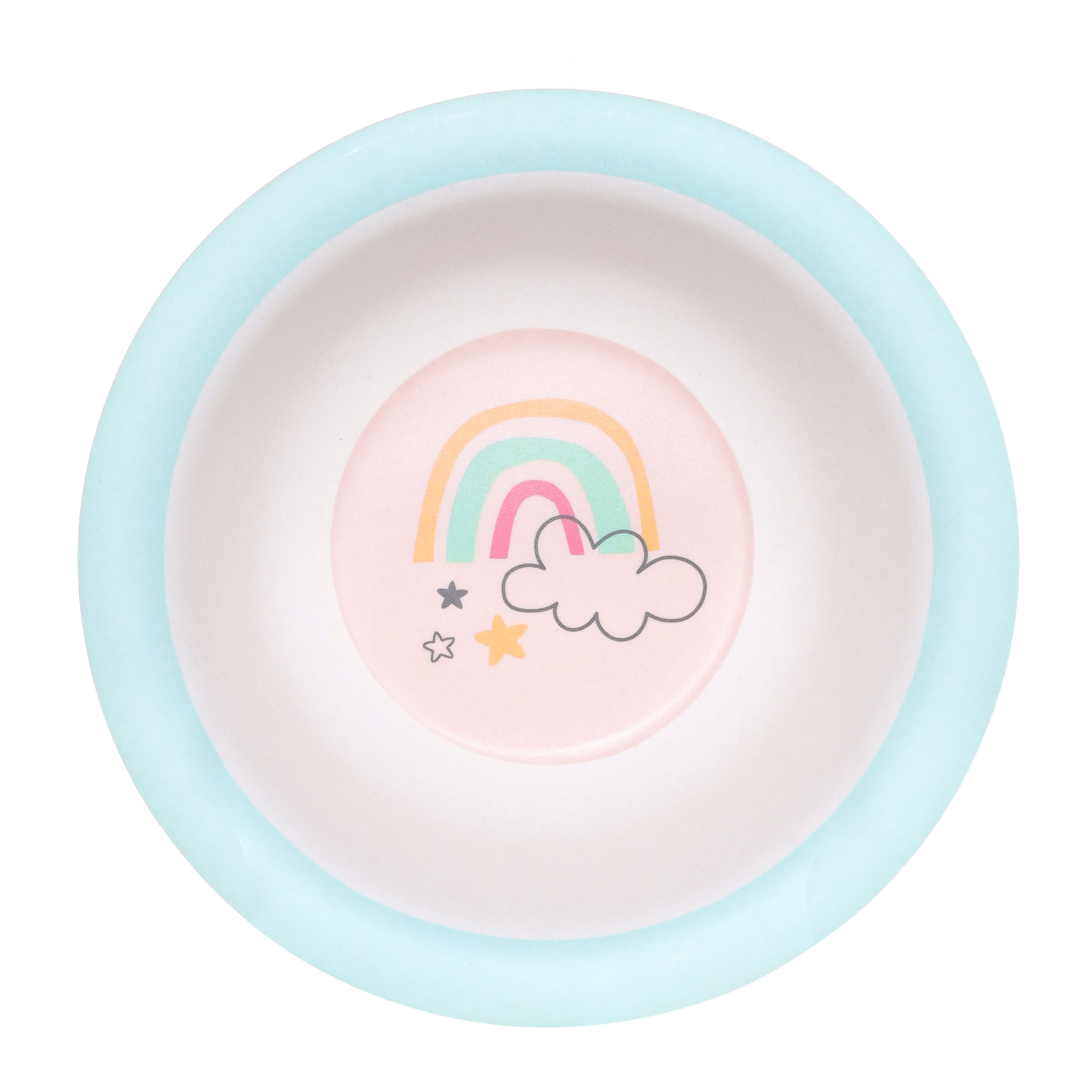 Набор посуды, детский, 5 пр, бамбук, розово-мятный, Единорог и радуга, Unicorn изображение № 5