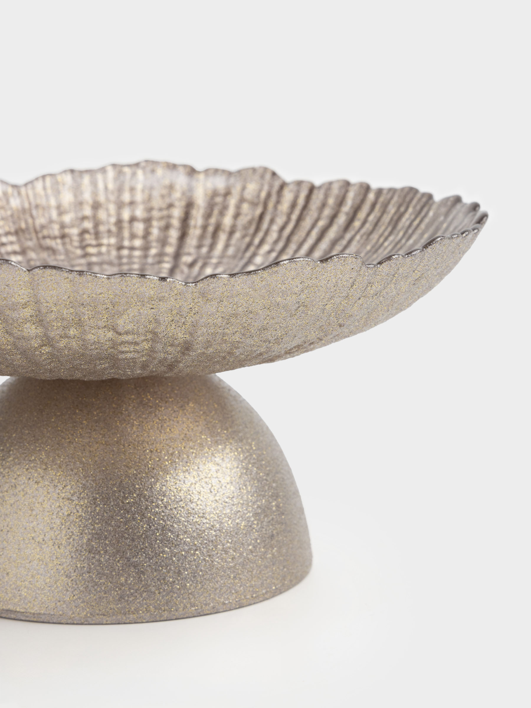 Ваза для фруктов, 21x11 см, на ножке, стекло, коричневая, Raisen, image-2