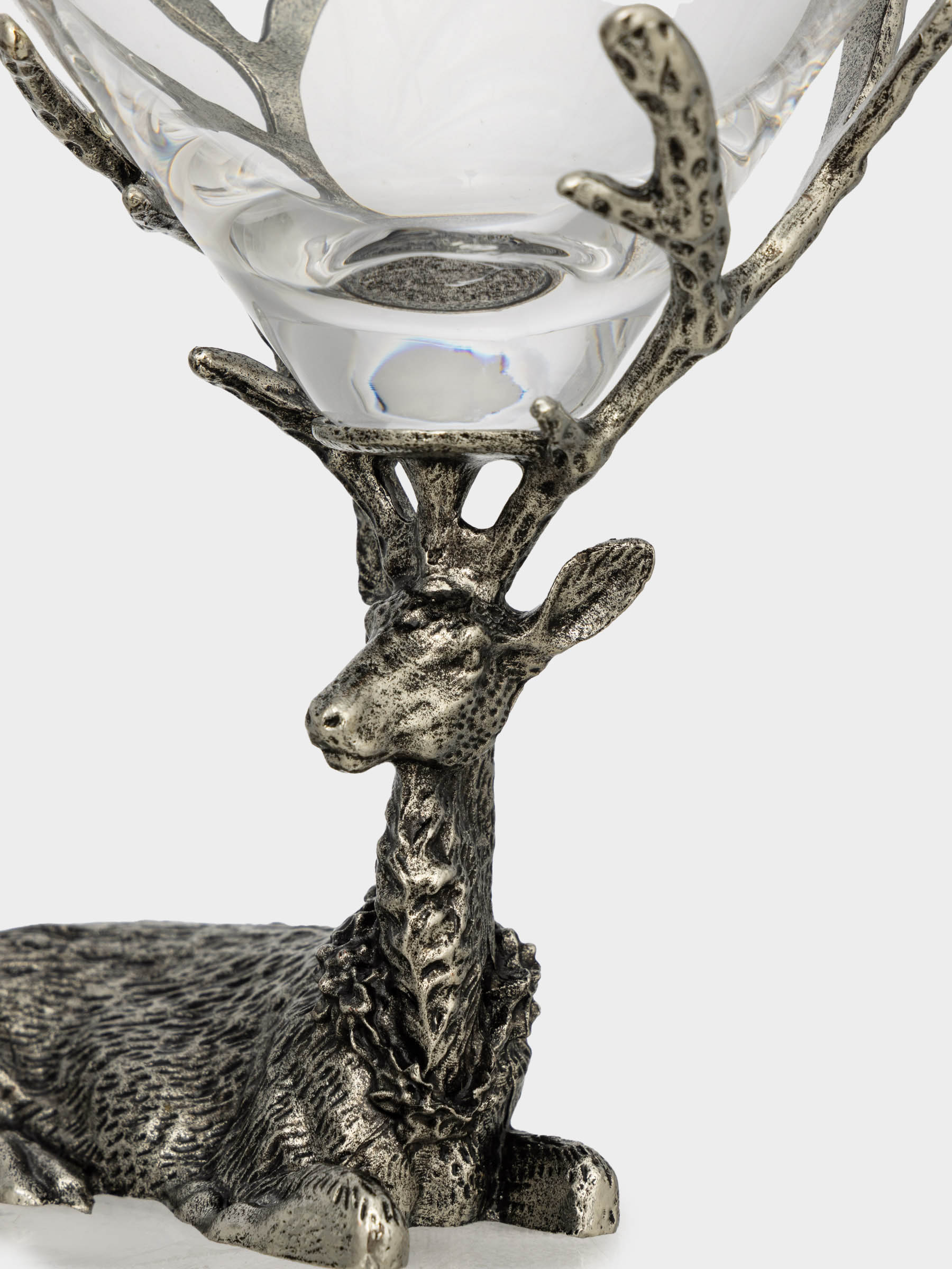 Бокал для мартини, 300 мл, стекло/металл, Серебристый олень, Arctic deer, image-3