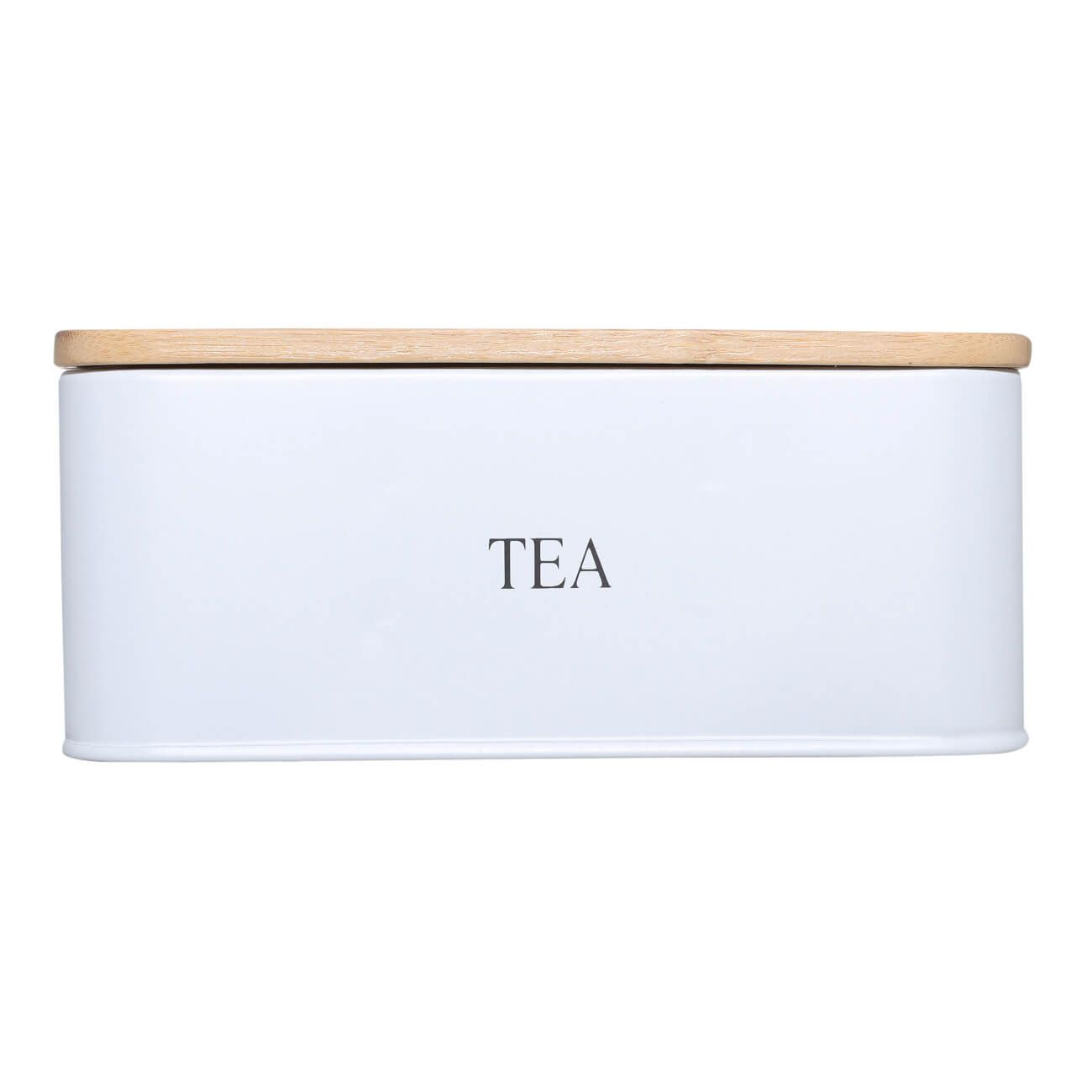 Коробка для чая, 18х15 см, 6 отд, сталь/бамбук, прямоугольная, белая, Nostalgia изображение № 1