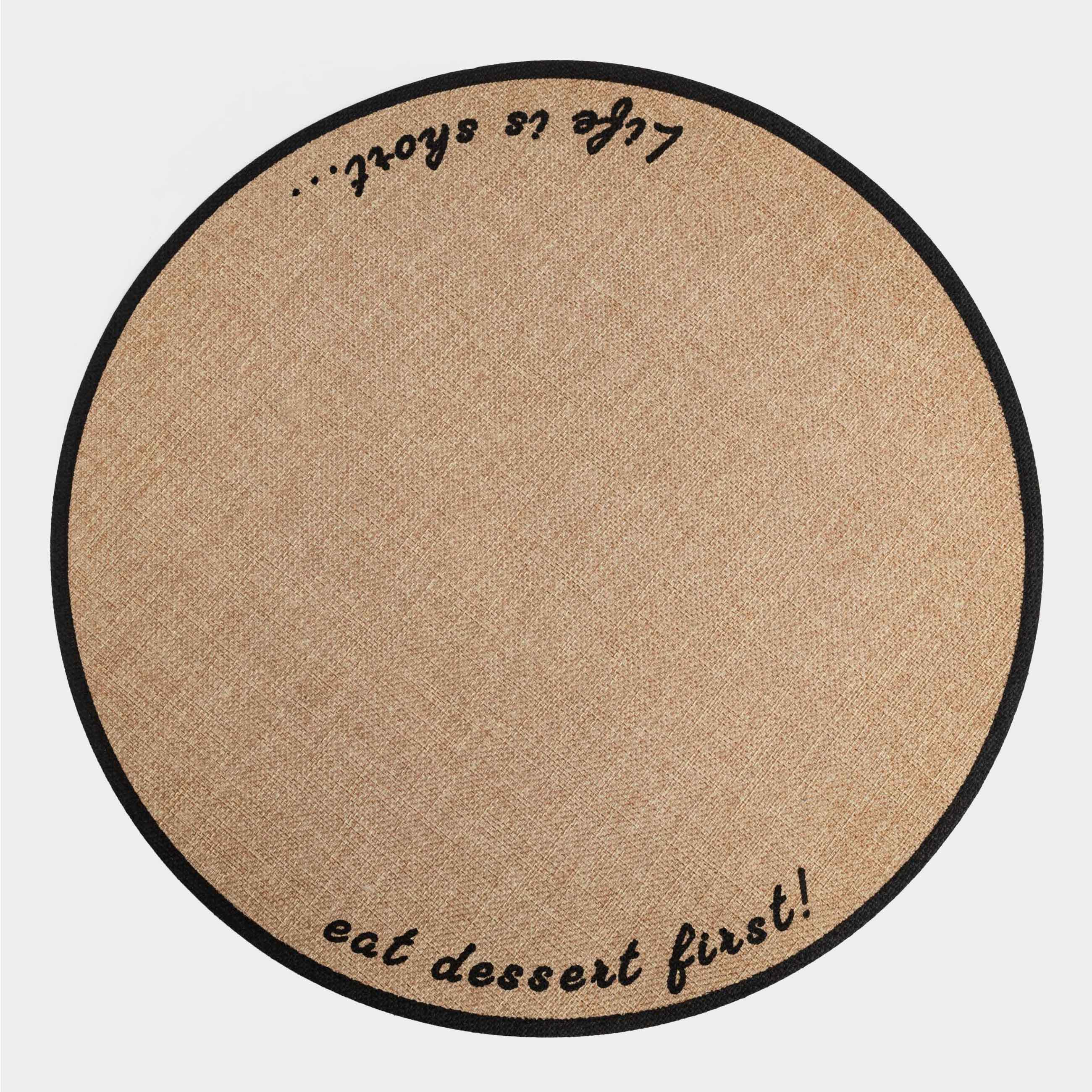 Аспаптарға арналған майлық, 38 см, полиэстер, дөңгелек, құм, Outline