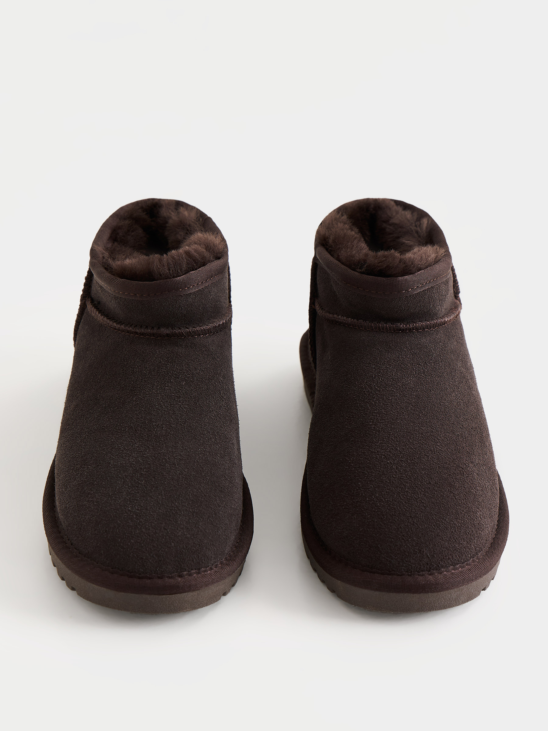 Угги женские, р. 37, замша/шерсть, коричневые, Suede, image-2