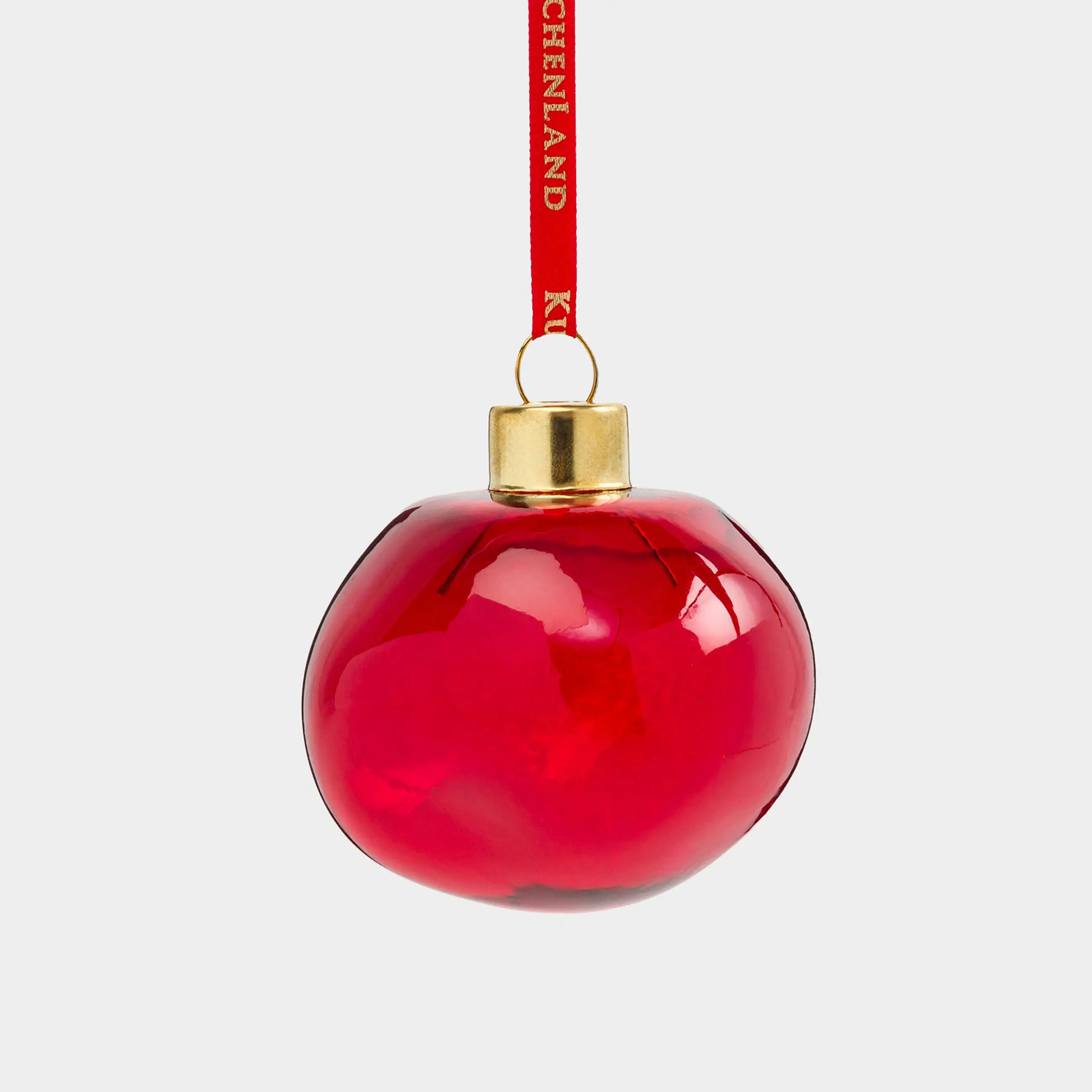 Шырша ойыншығы, 6 см, шыны, қызыл, Абстрактты шар, Abstract figure