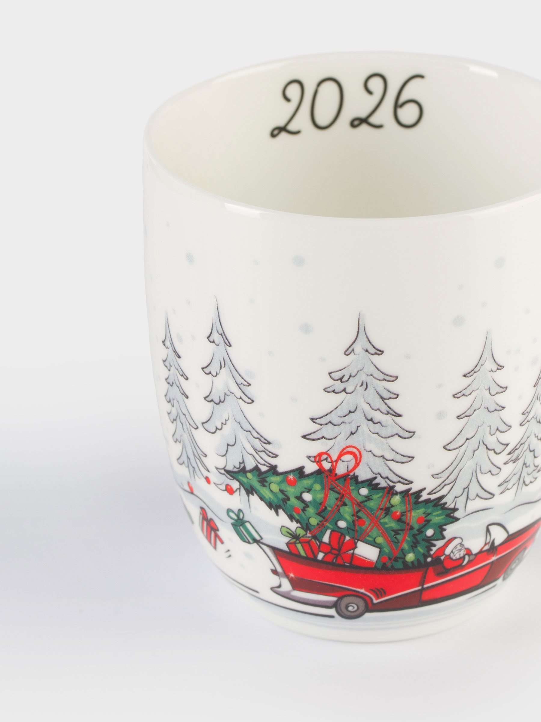 Саптыаяқ, 400 мл, фарфор F, ақ, Ормандағы көлік, Red car, image-2