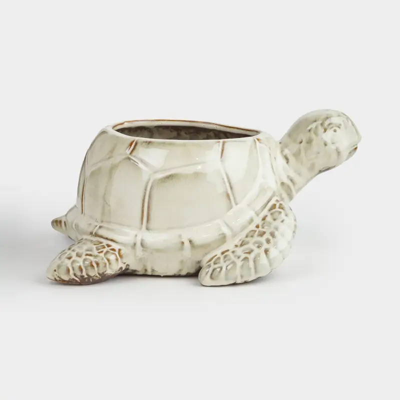 Конфетница, 26х13 см, фарфор P, бежево-коричневая, Черепаха, Grand turtle ,image-0