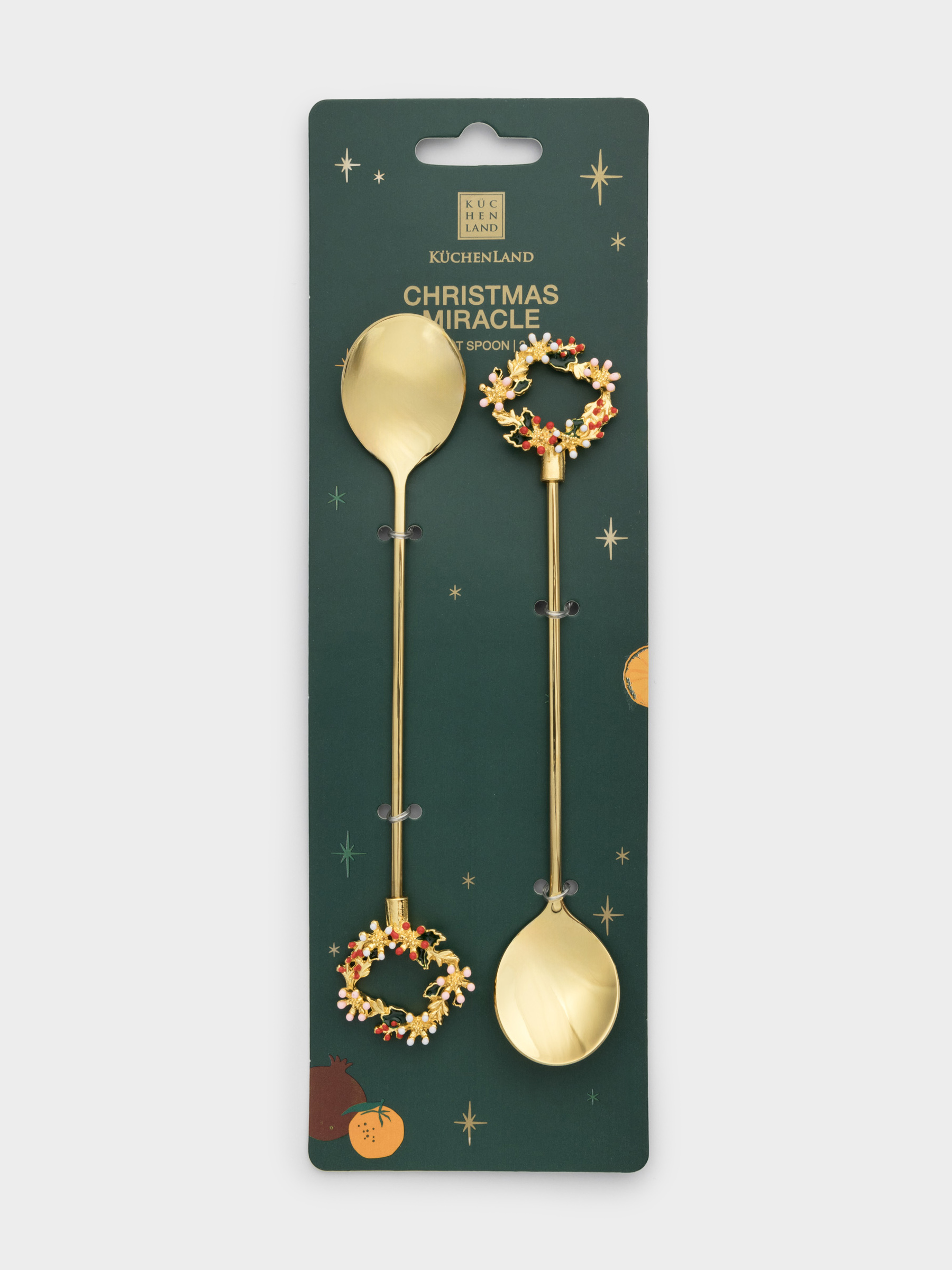асығы, 15 см, 2 дана, болат, алтын түстес, Гүлдесте, Christmas miracle, image-4