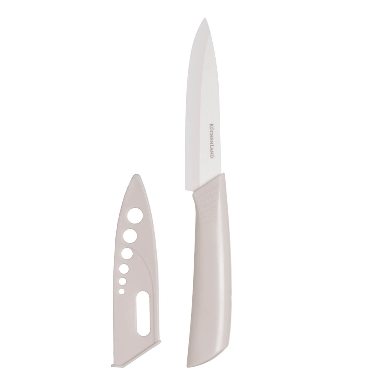 Нож для нарезки, 15 см, с чехлом, керамика/пластик, молочный, Regular изображение № 1