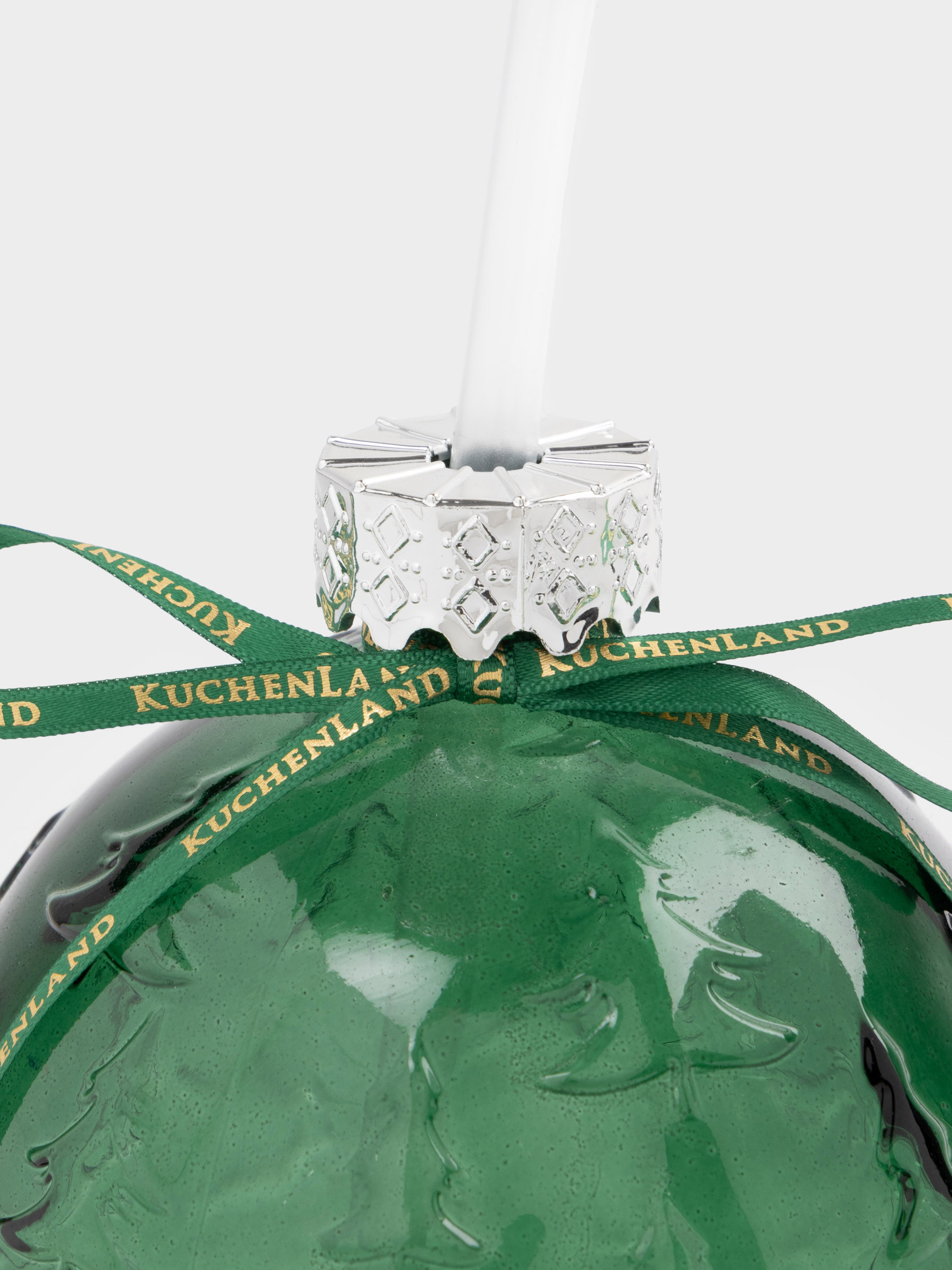 Сусындарға арналған құты, 590 мл, қақпағы мен түтігі бар, шыны, жасыл, Шар, Christmas drink, image-2