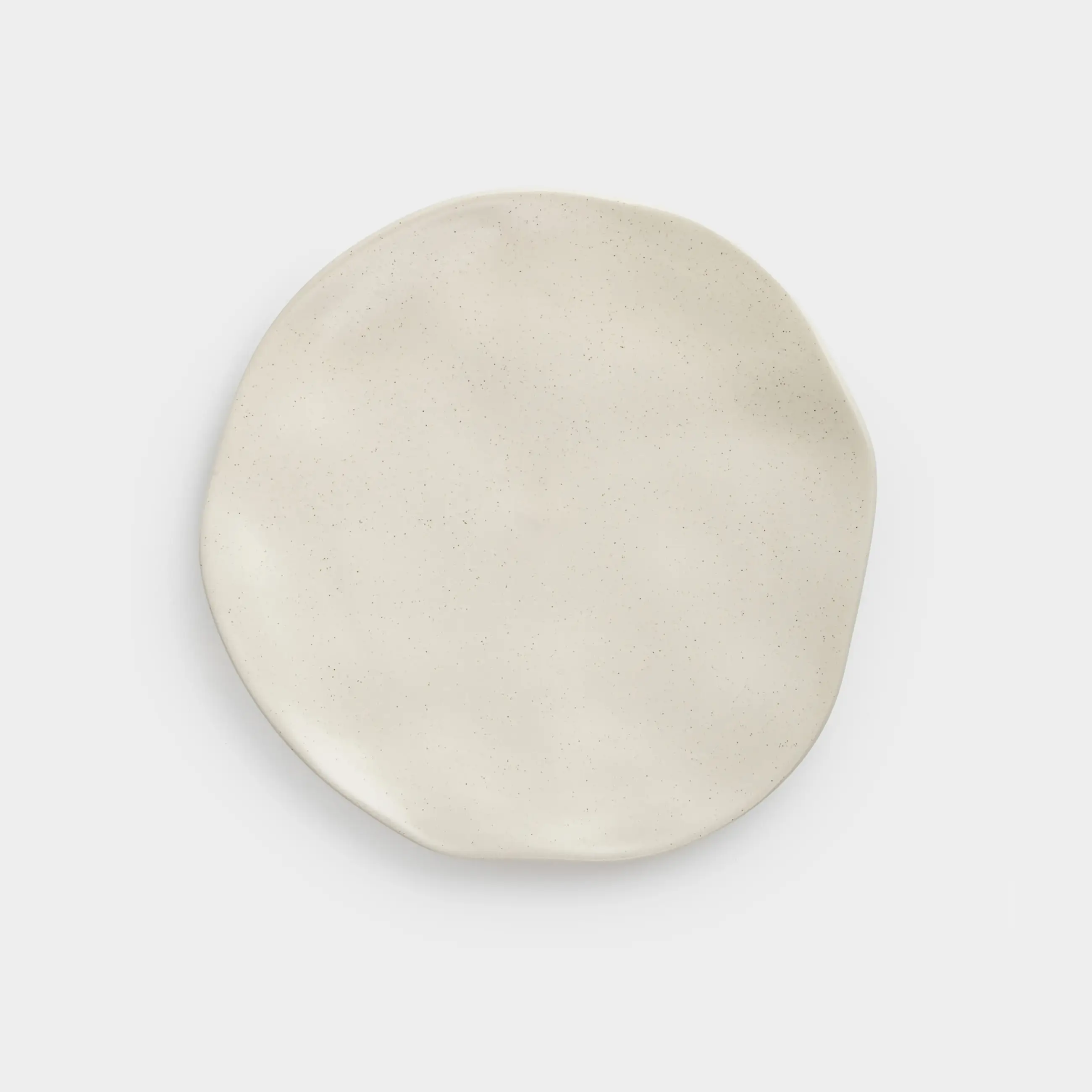 Тіскебасар тәрелкесі, 23 см, керамика, сүт түстес, Мыжылған әсер, Crumple creme