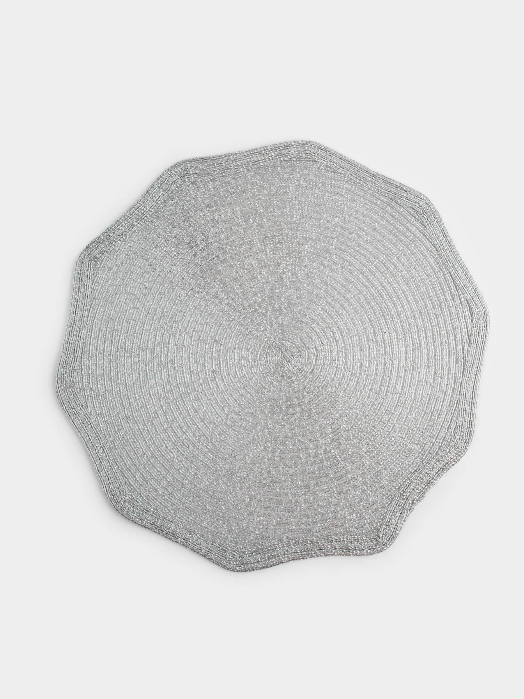 Аспаптарға арналған майлық, 38 см, полиэстер, бұйра, күміс, Rotary shine