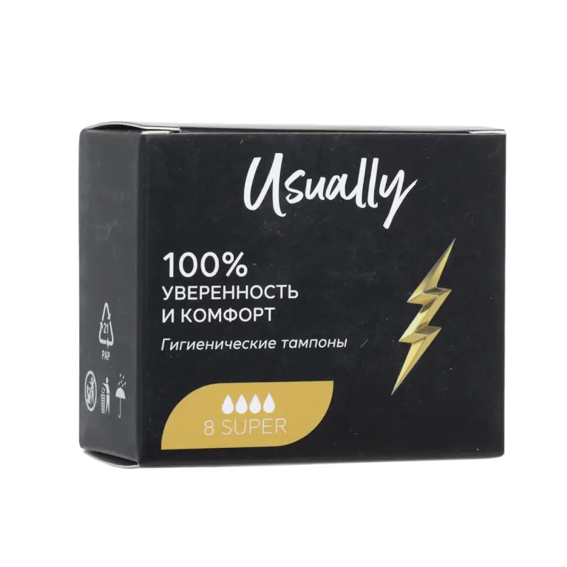 Тампоны гигиенические, 8 шт, Super, Usually ,image-0