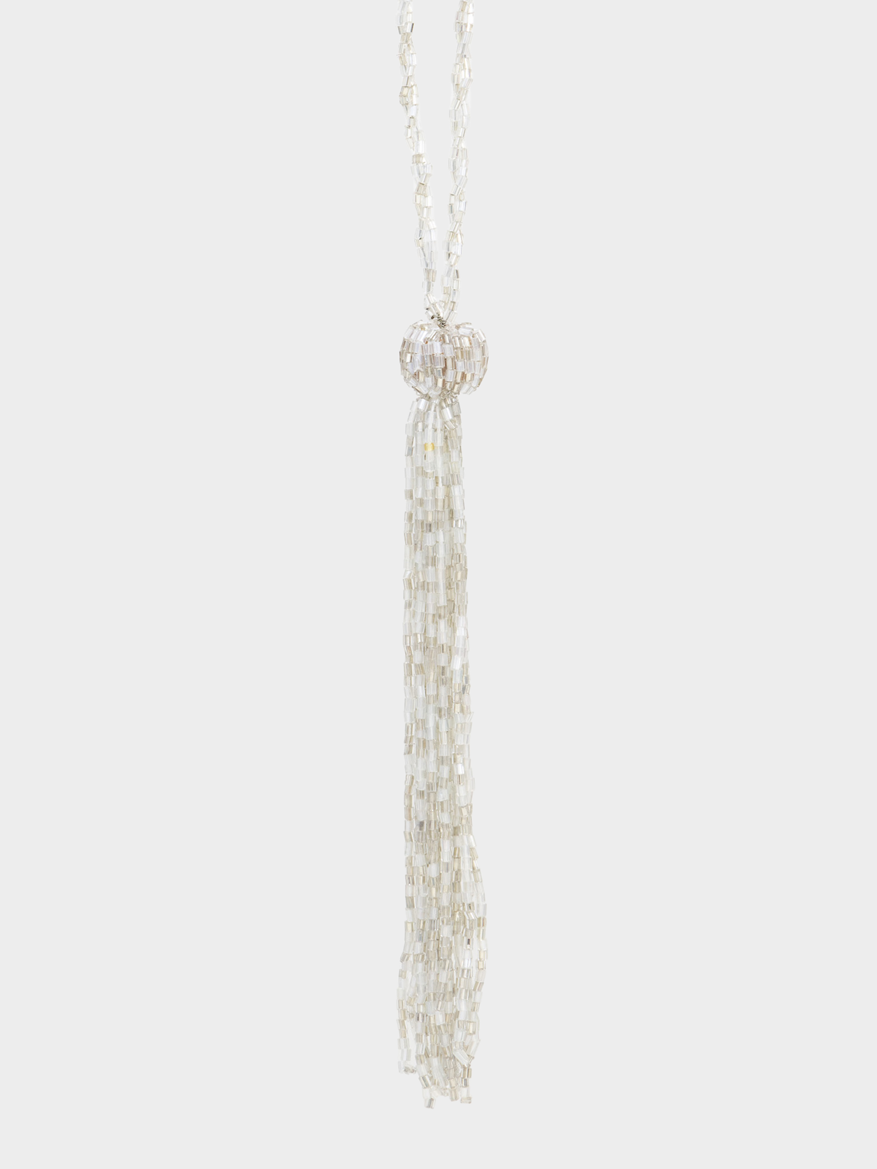 Игрушка елочная, 10 см, бисер, серебристая, Кисточка, Beads figure, image-0