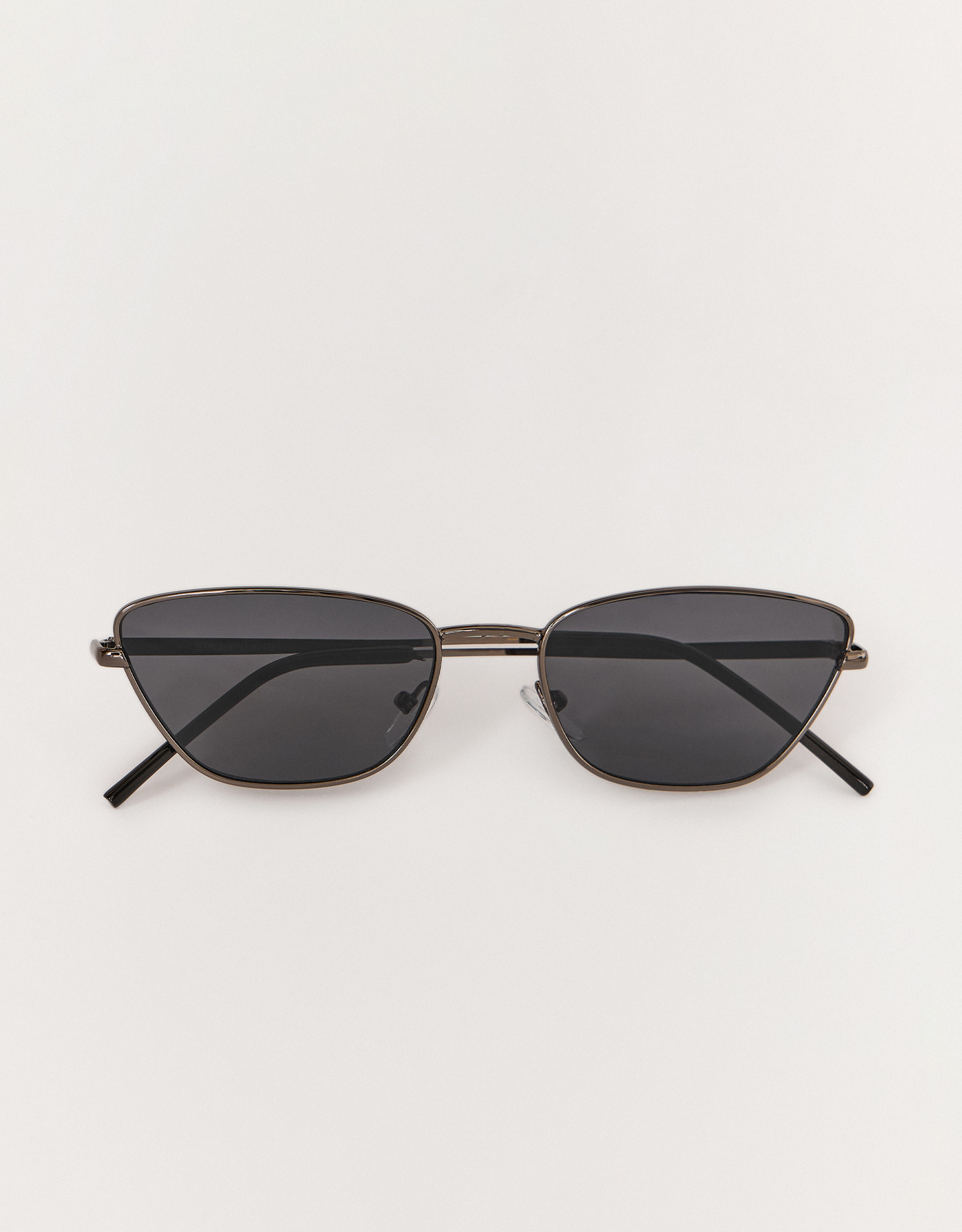 Очки солнцезащитные, металл/пластик, черные, Кошачий глаз, Eyewear, image-0