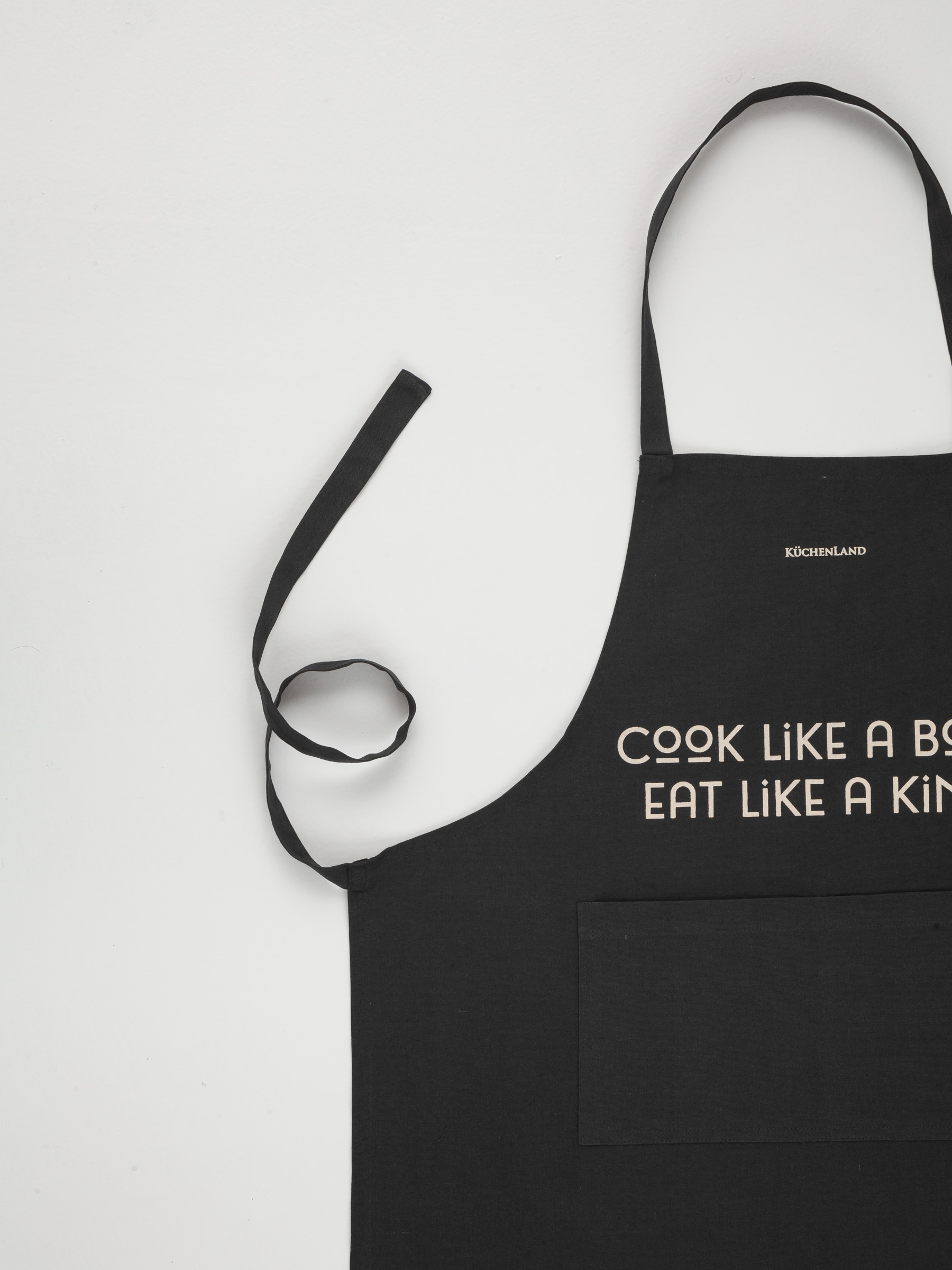 Фартук, 70х85 см, хлопок, темно-коричневый, Cook like a boss, eat like a king, Flax, image-4
