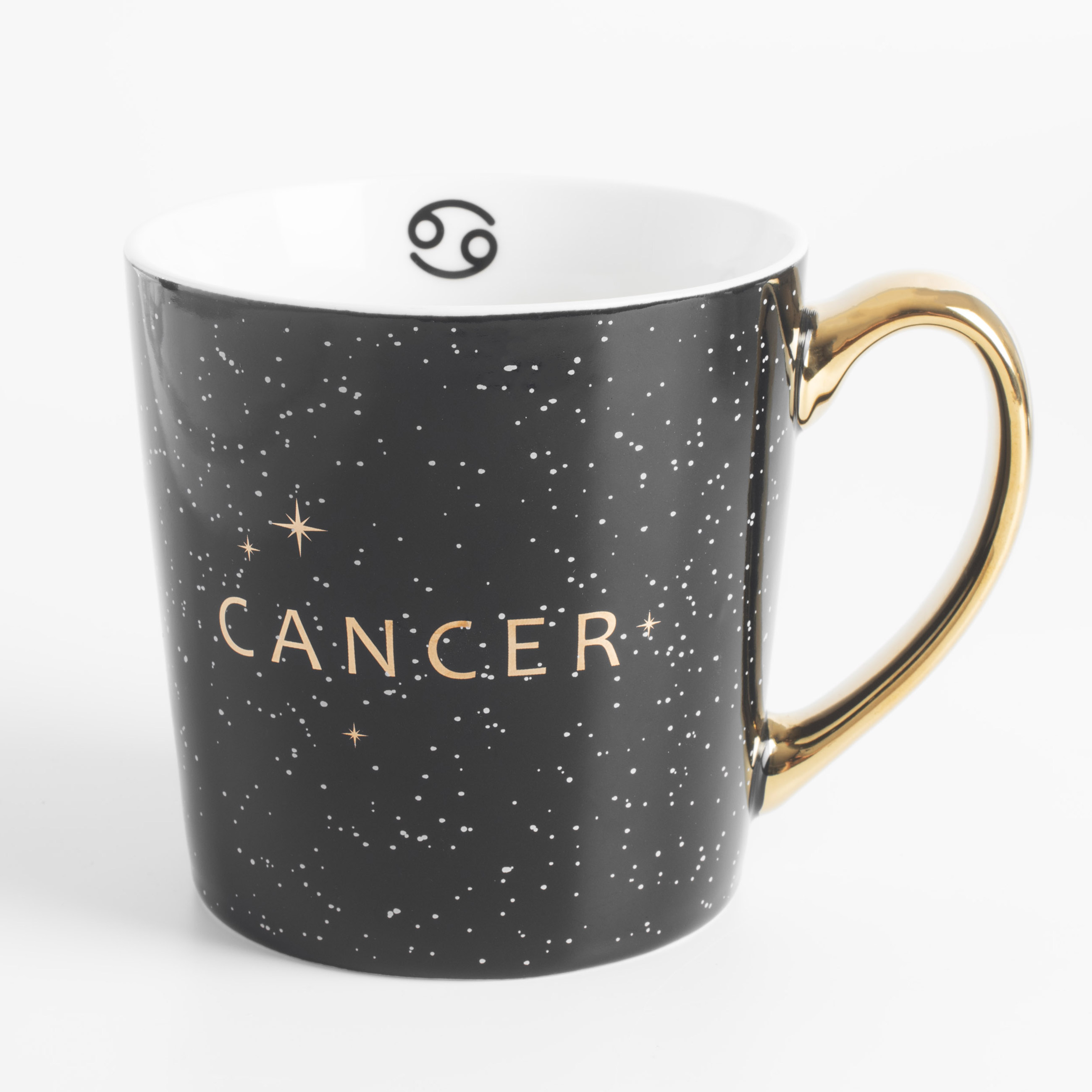 Кружка, 500 мл, фарфор N, черно-золотистая, Рак, Zodiac, image-0
