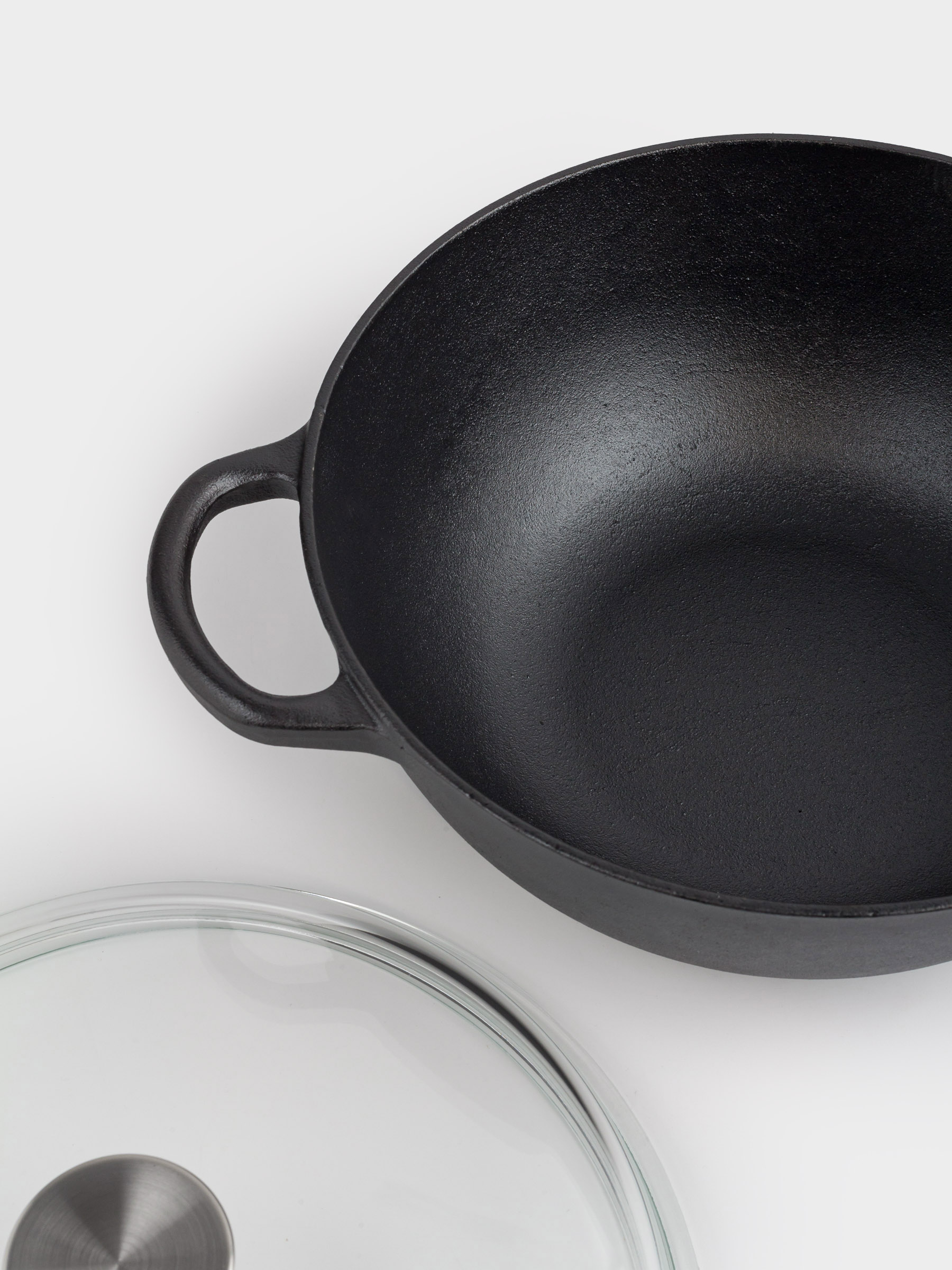 Казан, 27 см, 3,5 л, с крышкой, чугун/стекло Т, черный, Authentic, image-2