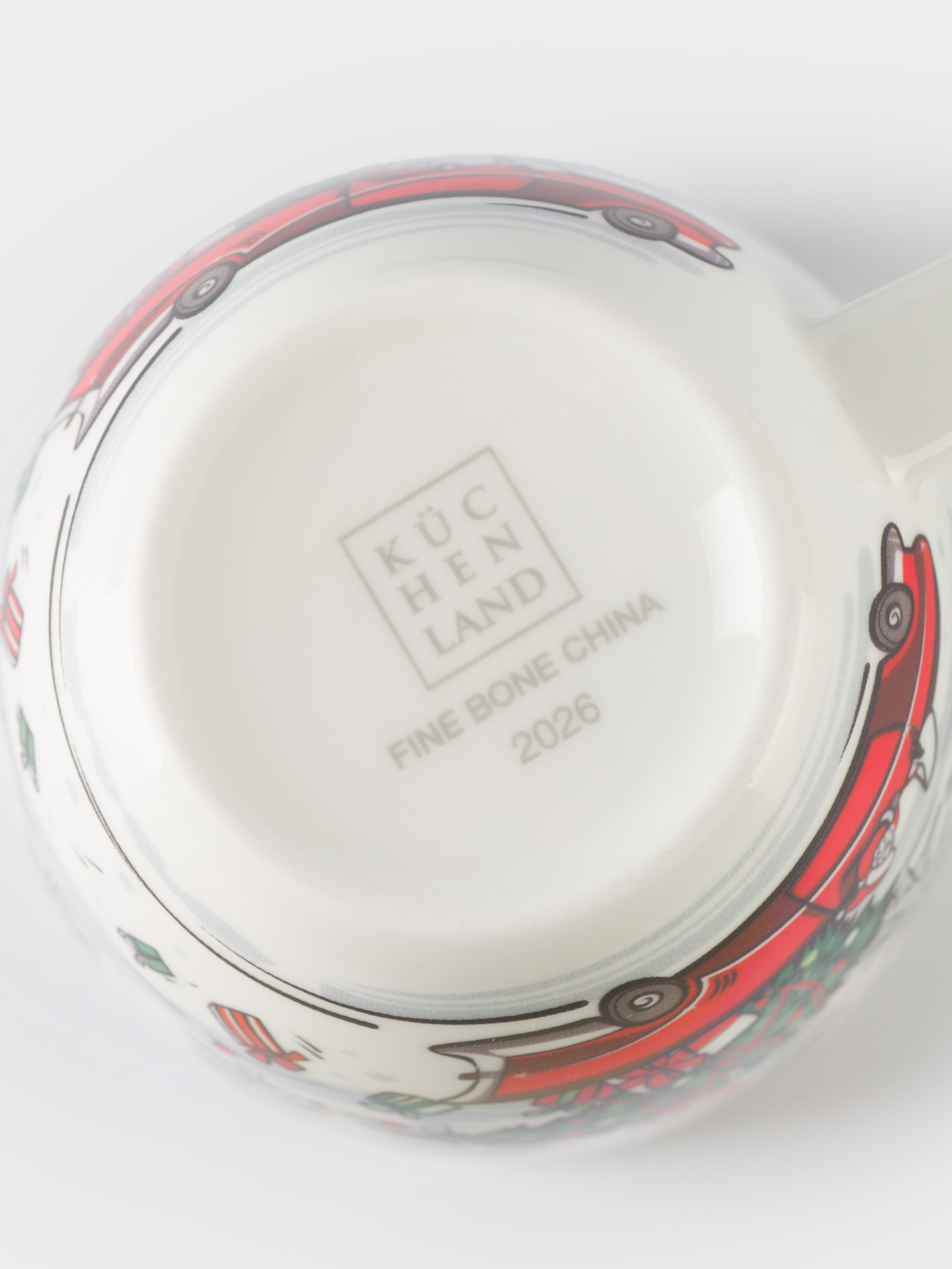 Саптыаяқ, 400 мл, фарфор F, ақ, Ормандағы көлік, Red car, image-5